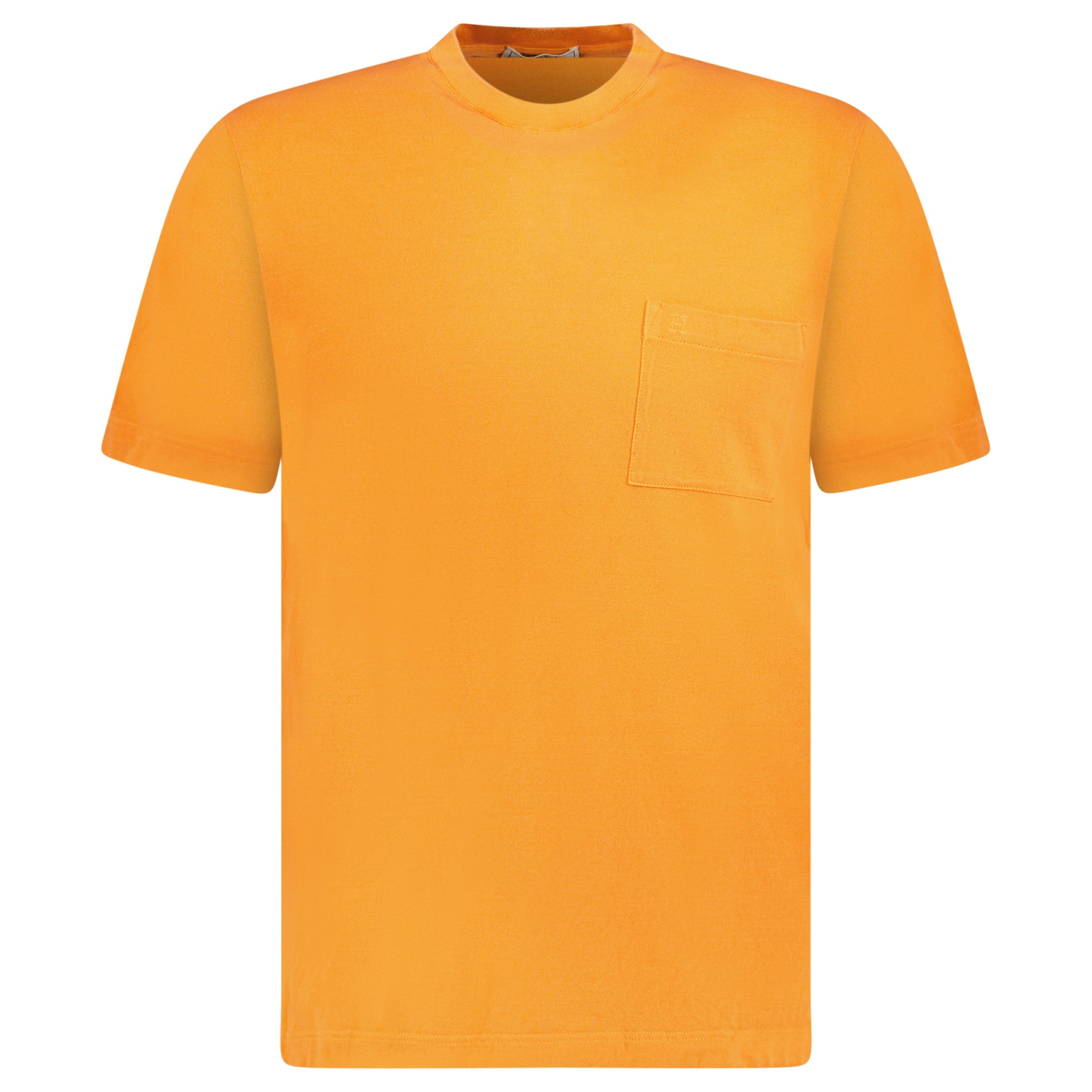HERMES ORANGE LOGO T SHIRT - LARGE (Fits M) - affluentarchivesUsed HIGH END DESIGNER CLOTHING