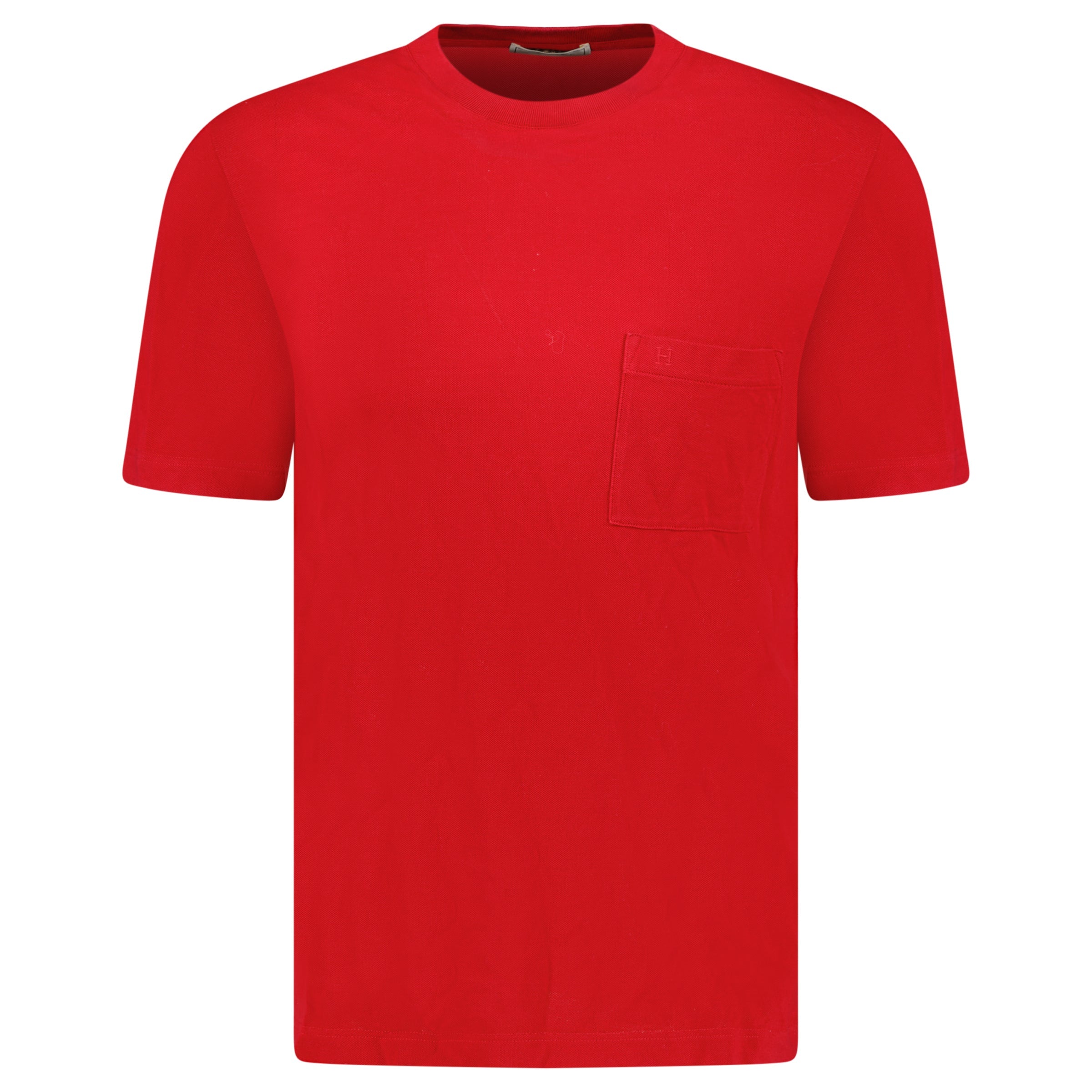 HERMES RED POCKET T SHIRT - SMALL - Affluent ArchivesUsed HIGH END DESIGNER CLOTHING