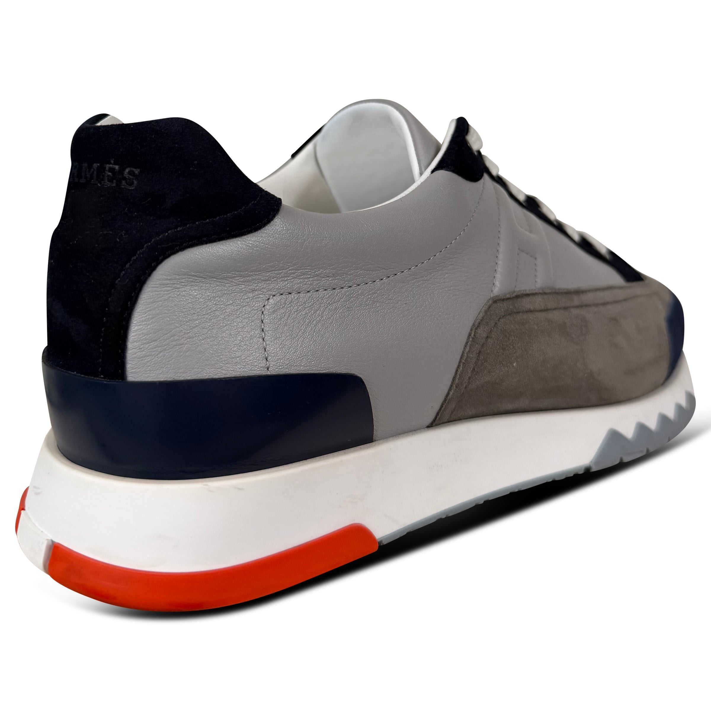 HERMES TRAIL SNEAKER NAVY / GREY - UK 7 (Fit 8)| PRE OWNED - Affluent ArchivesUsed HIGH END DESIGNER CLOTHING