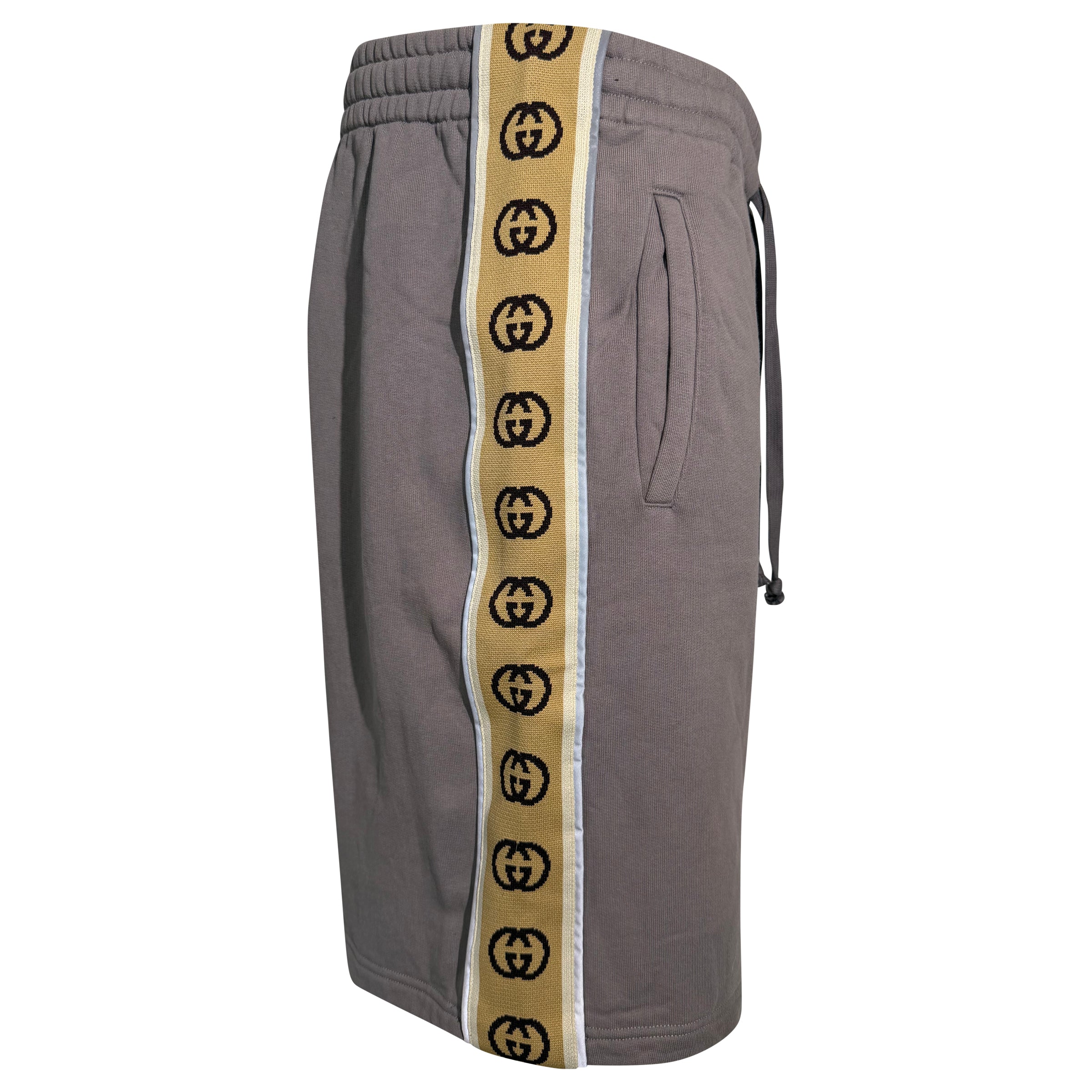 GUCCI GREY TRACK SHORTS - Large | PRE OWNED