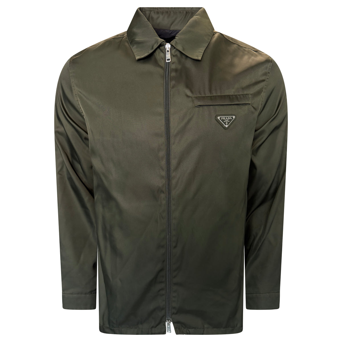 PRADA KHAKI RE NYLON JACKET - MEDIUM (Fits Large)| PRE OWNED