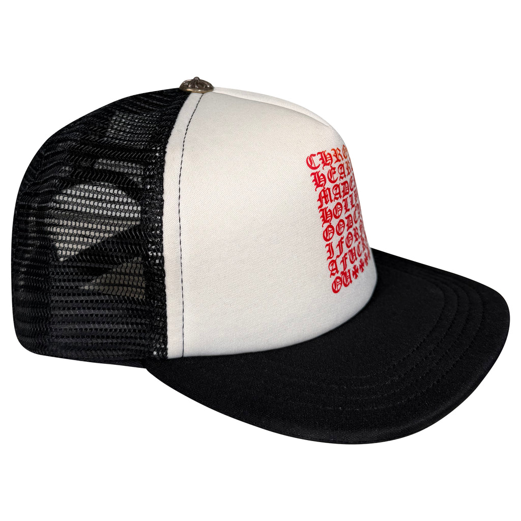 CHROME HEARTS EYECHART TRUCKER CAP | PRE OWNED