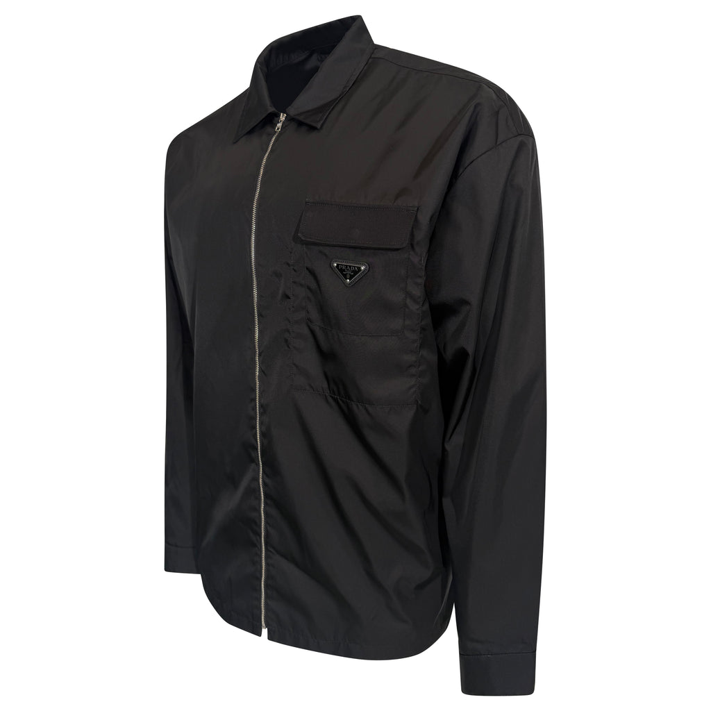 PRADA BLACK RE NYLON OVERSHIRT - XXL| PRE OWNED