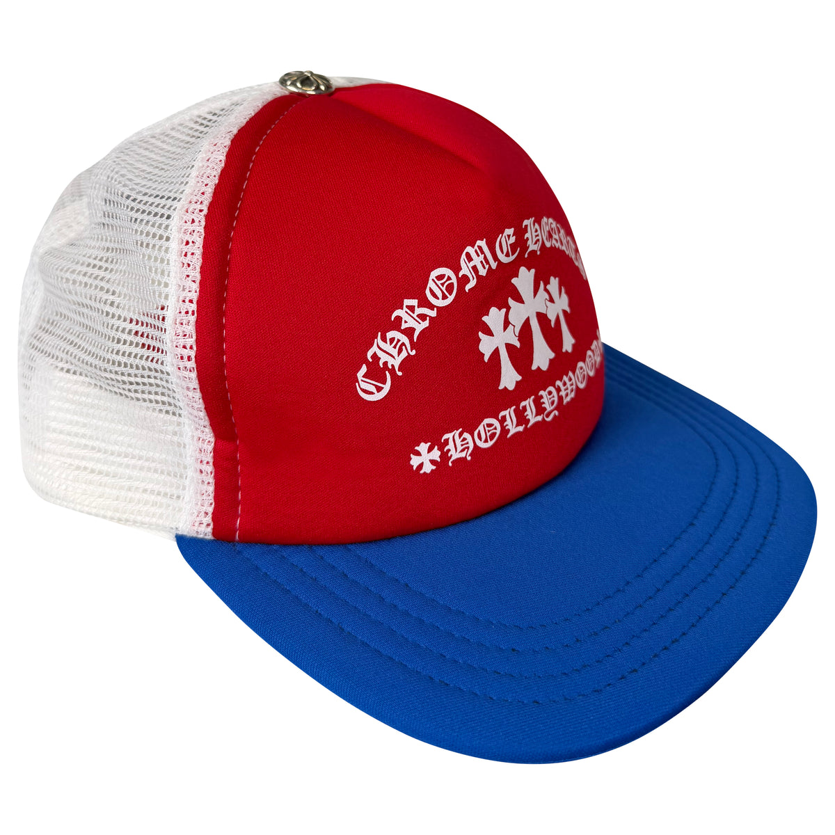 CHROME HEARTS TRIPLE CROSS TRUCKER CAP - ONE SIZE | PRE OWNED