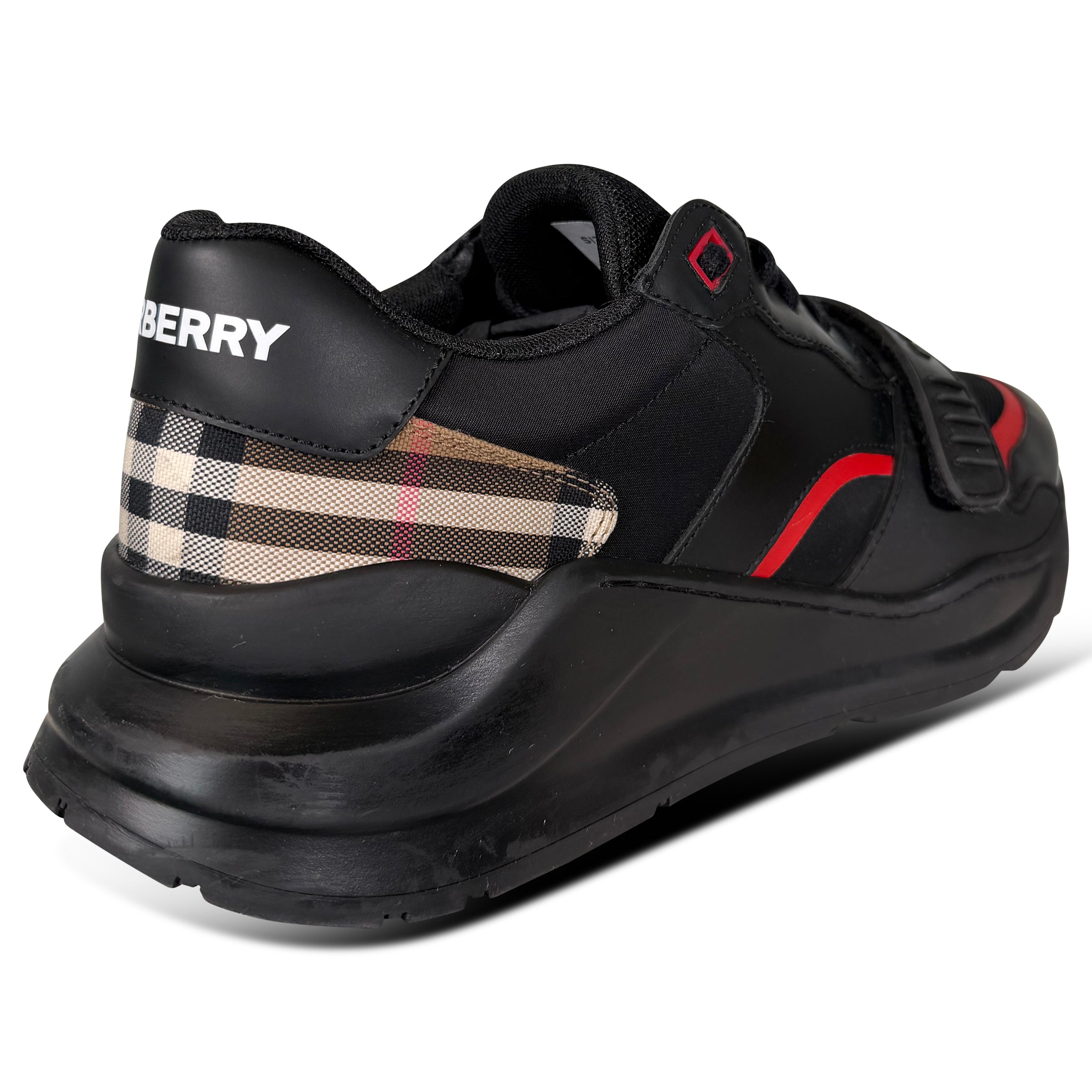 BURBERRY BLACK TRAINER - UK 10 (Fit 11) | PRE OWNED