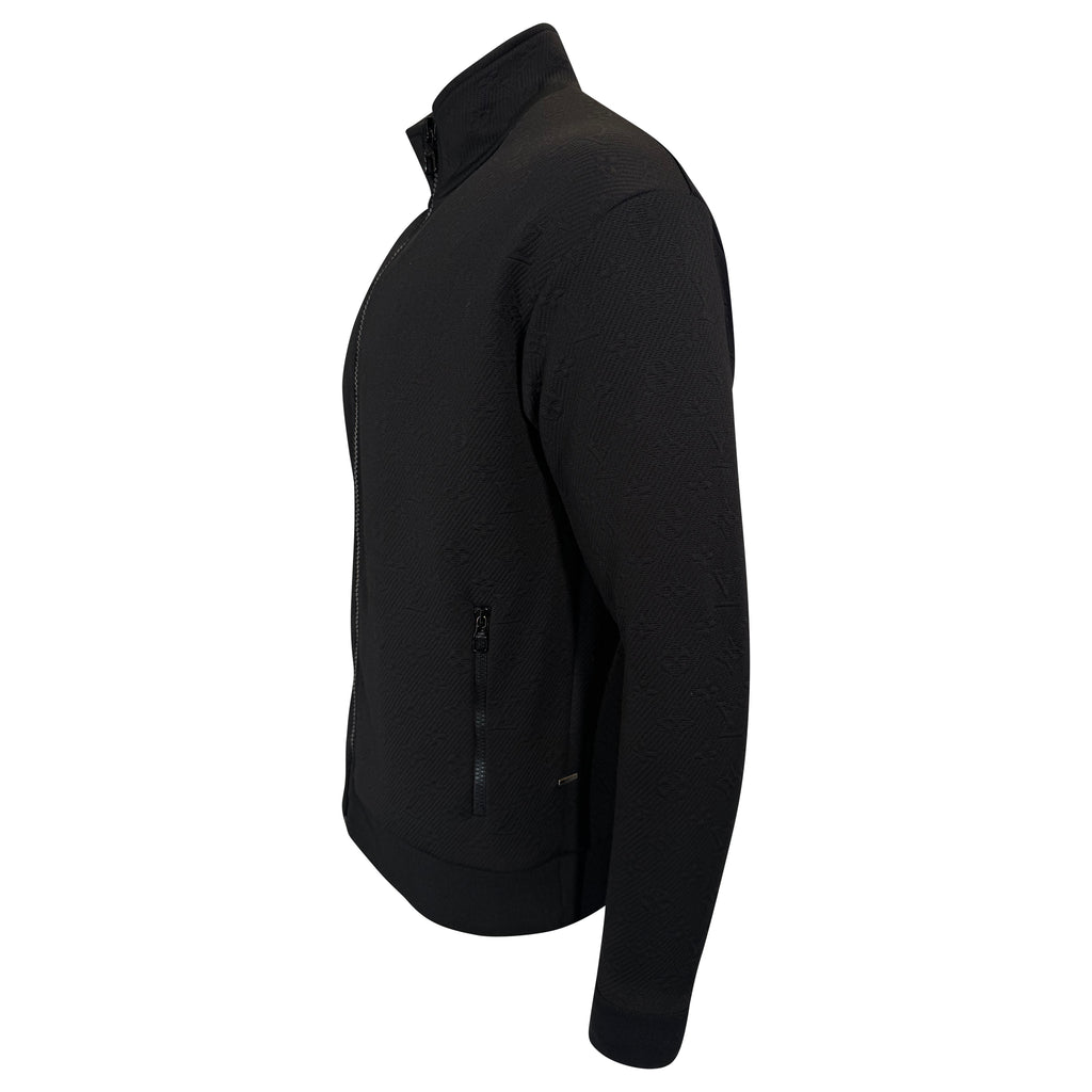 LOUIS VUITTON BLACK MONOGRAM FLEECE JACKET - MEDIUM (Fits Large) | PRE OWNED