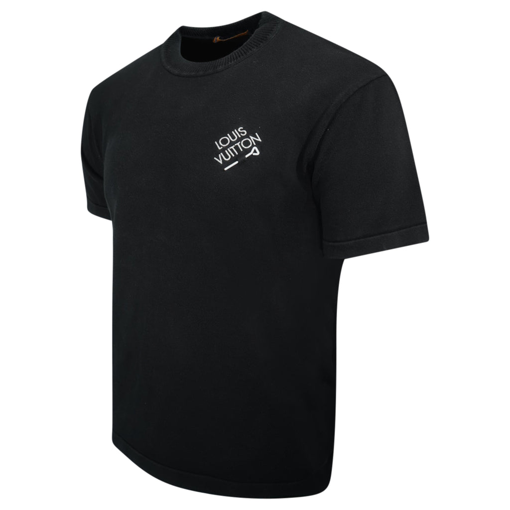 LOUIS VUITTON SIGNATURE BLACK T SHIRT - MEDIUM | PRE OWNED