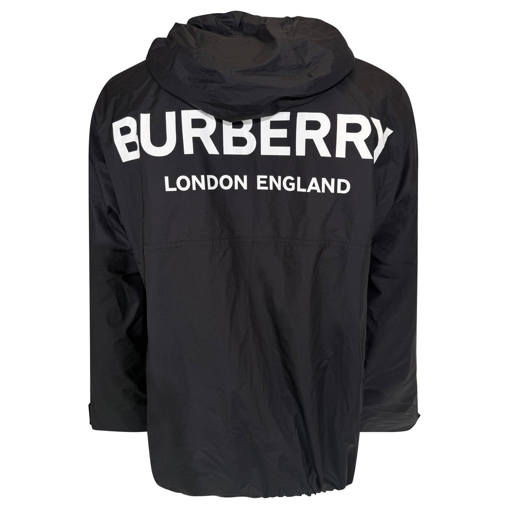 BURBERRY BLACK WINDBREAKER - LARGE (Fits XL) | PRE OWNED