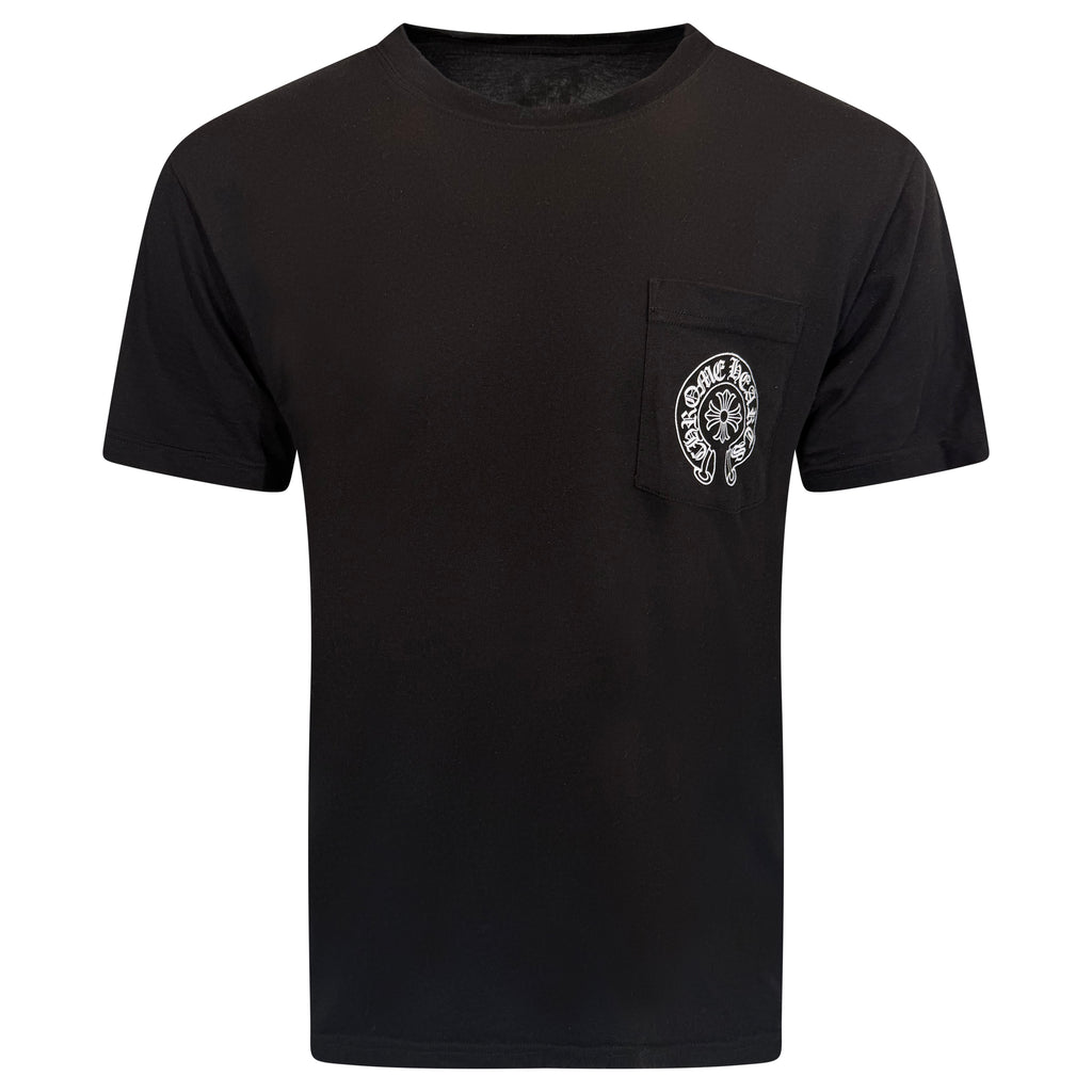 CHROME HEARTS LOGO BLACK T SHIRT - XL | PRE OWNED