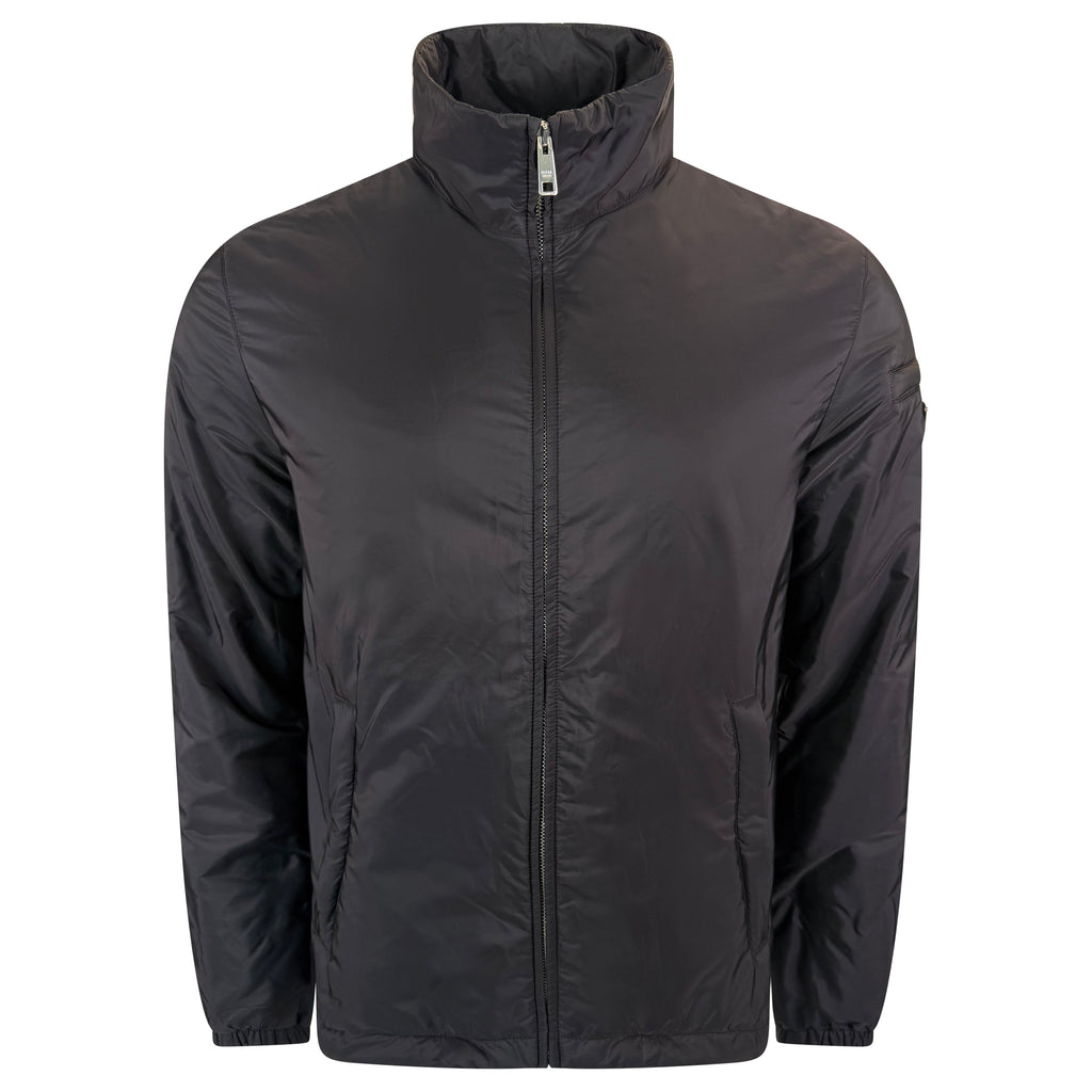 PRADA RE NYLON BLACK PADDED JACKET - LARGE (Fits Medium) | PRE OWNED
