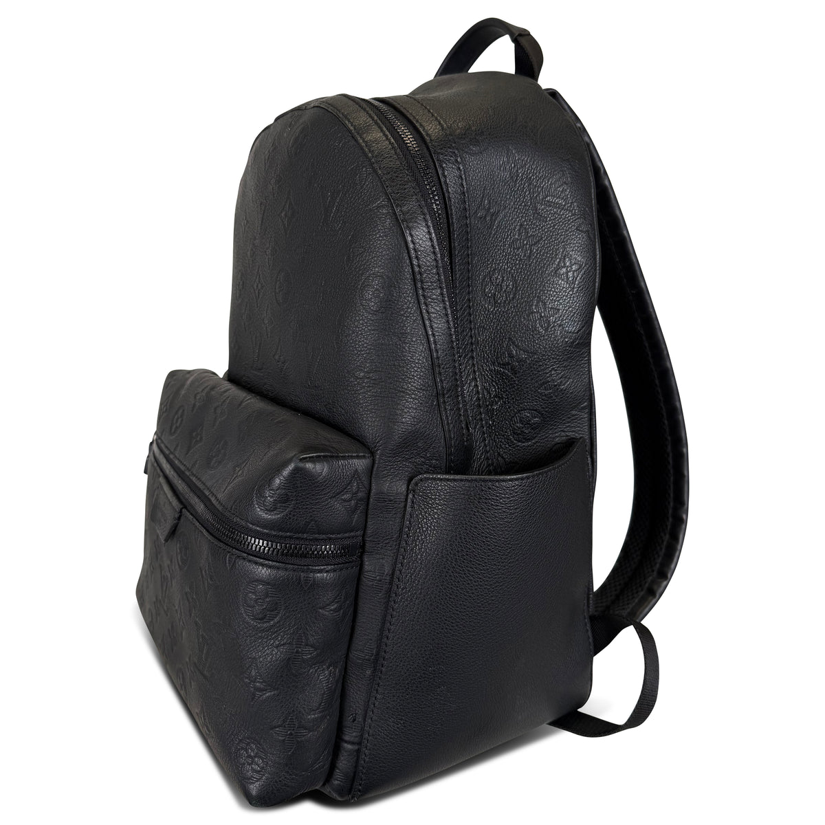 LOUIS VUITTON BLACK SHADOWN MONOGRAM DISCOVERY RUCKSACK | PRE OWNED