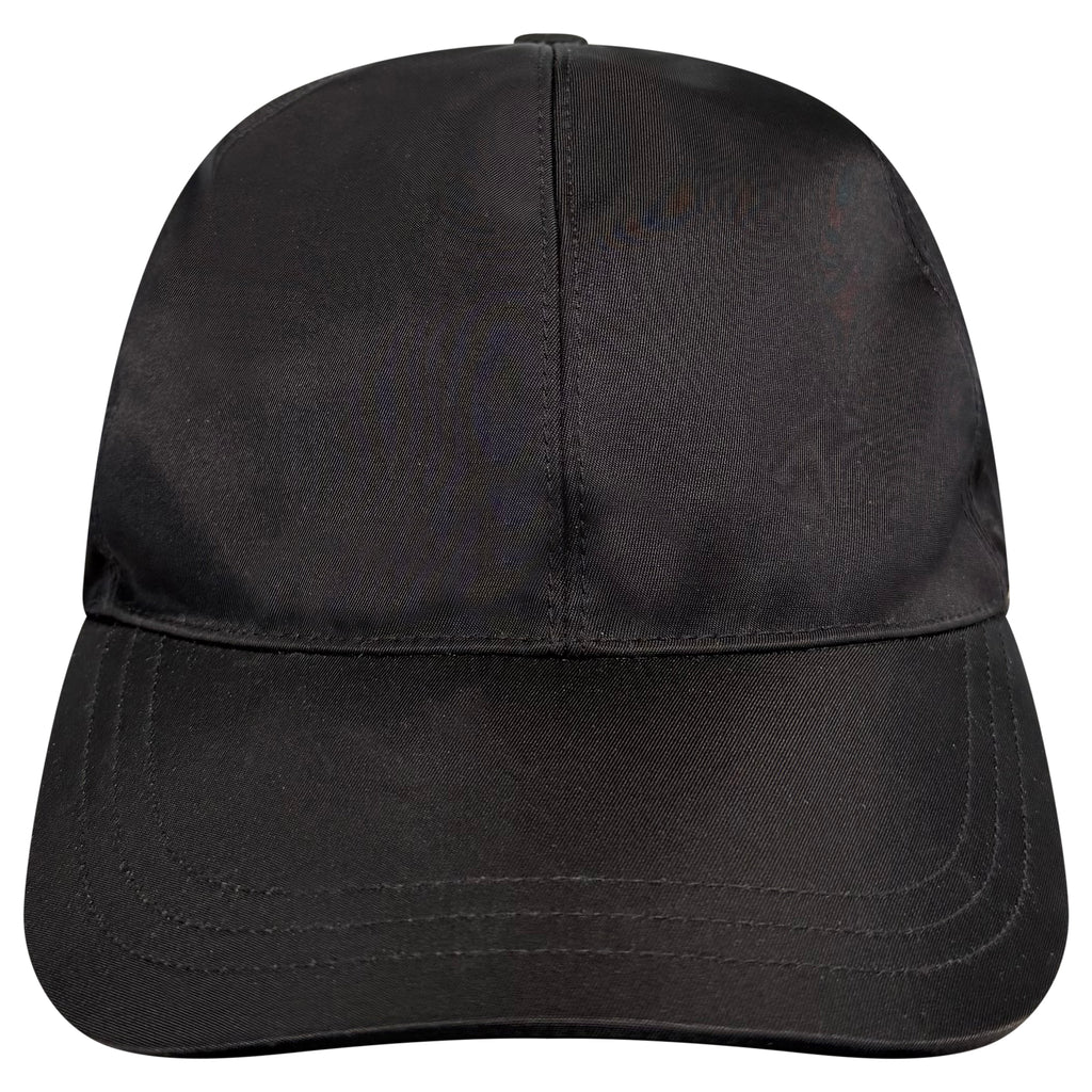 PRADA BLACK NYLON PLAQUE CAP - MEDIUM | PRE OWNED