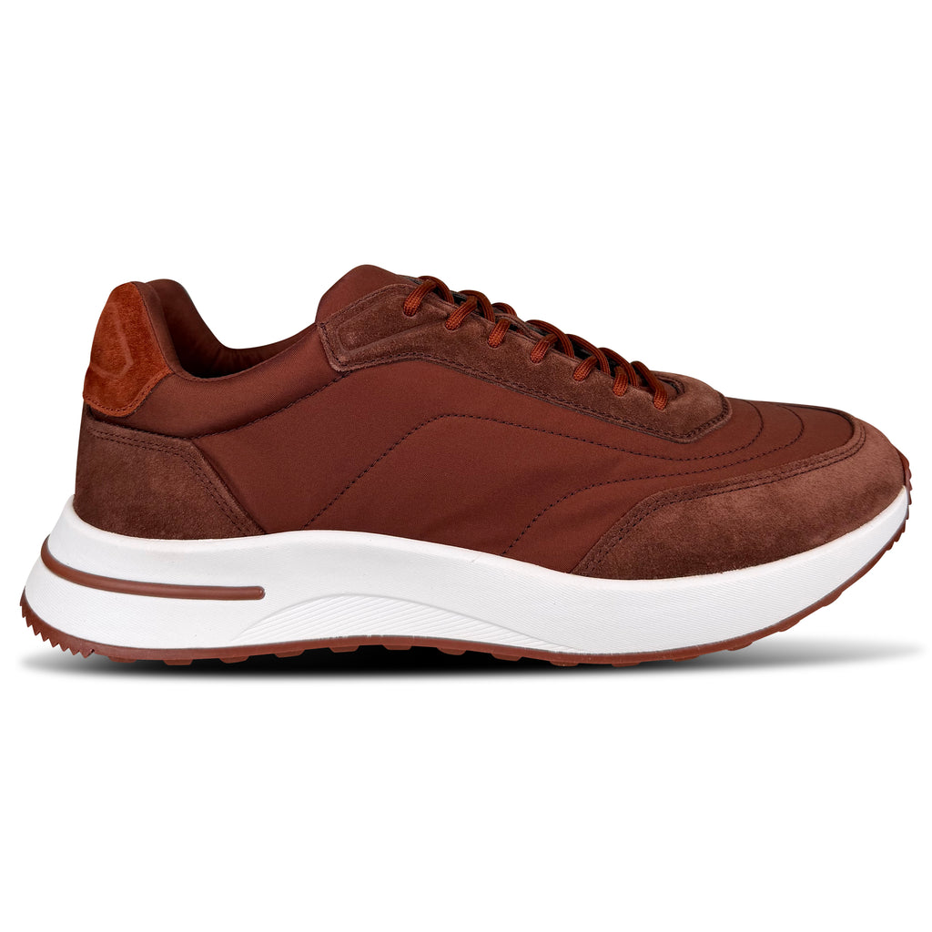 LORO PIANA WEEKEND WALK BURGUNDY TRAINER  - UK 7 (Fits 7.5) | NEW