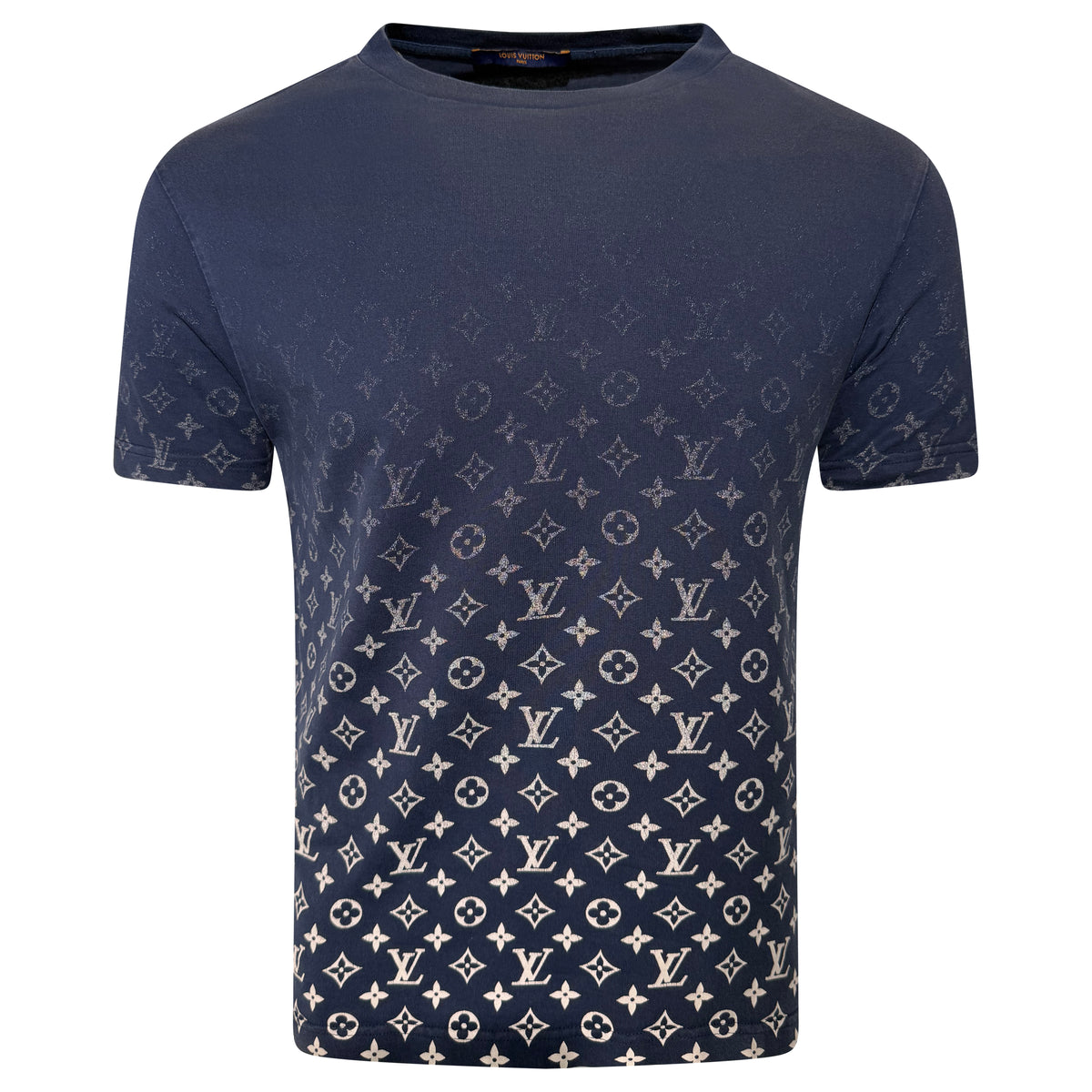 LOUIS VUITTON NAVY GRADIENT T SHIRT - MEDIUM (Fits Small) | PRE OWNED
