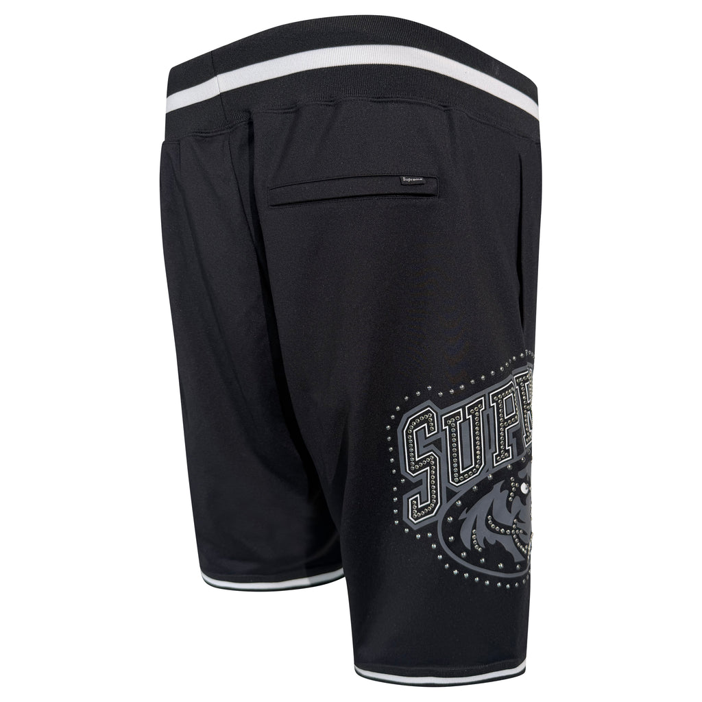 SUPREME BLACK STUDDED BASKETBALL SHORTS - LARGE | PRE OWNED