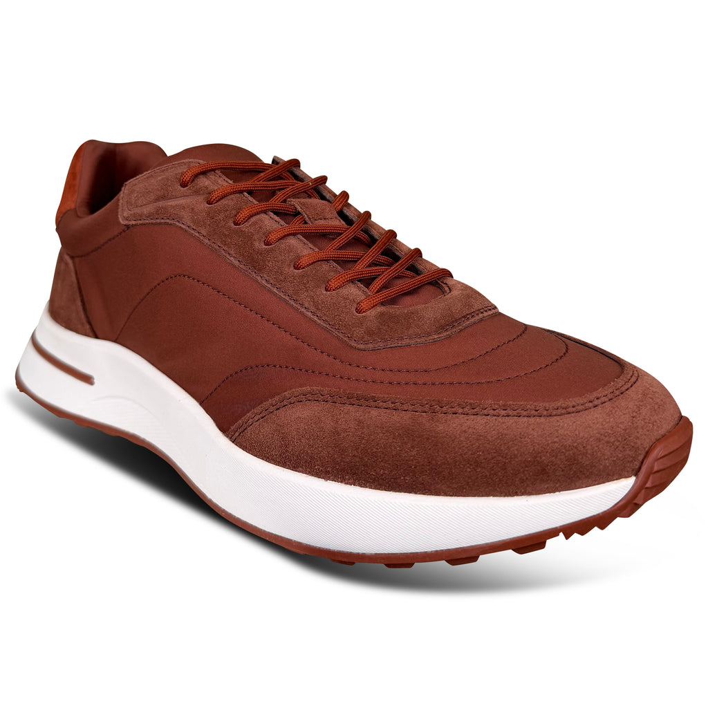 LORO PIANA WEEKEND WALK BURGUNDY TRAINER  - UK 7 (Fits 7.5) | NEW