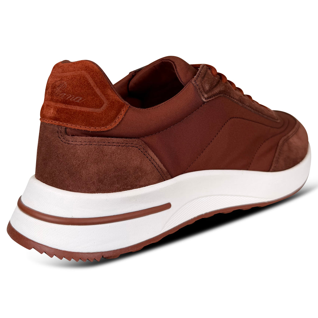 LORO PIANA WEEKEND WALK BURGUNDY TRAINER  - UK 7 (Fits 7.5) | NEW