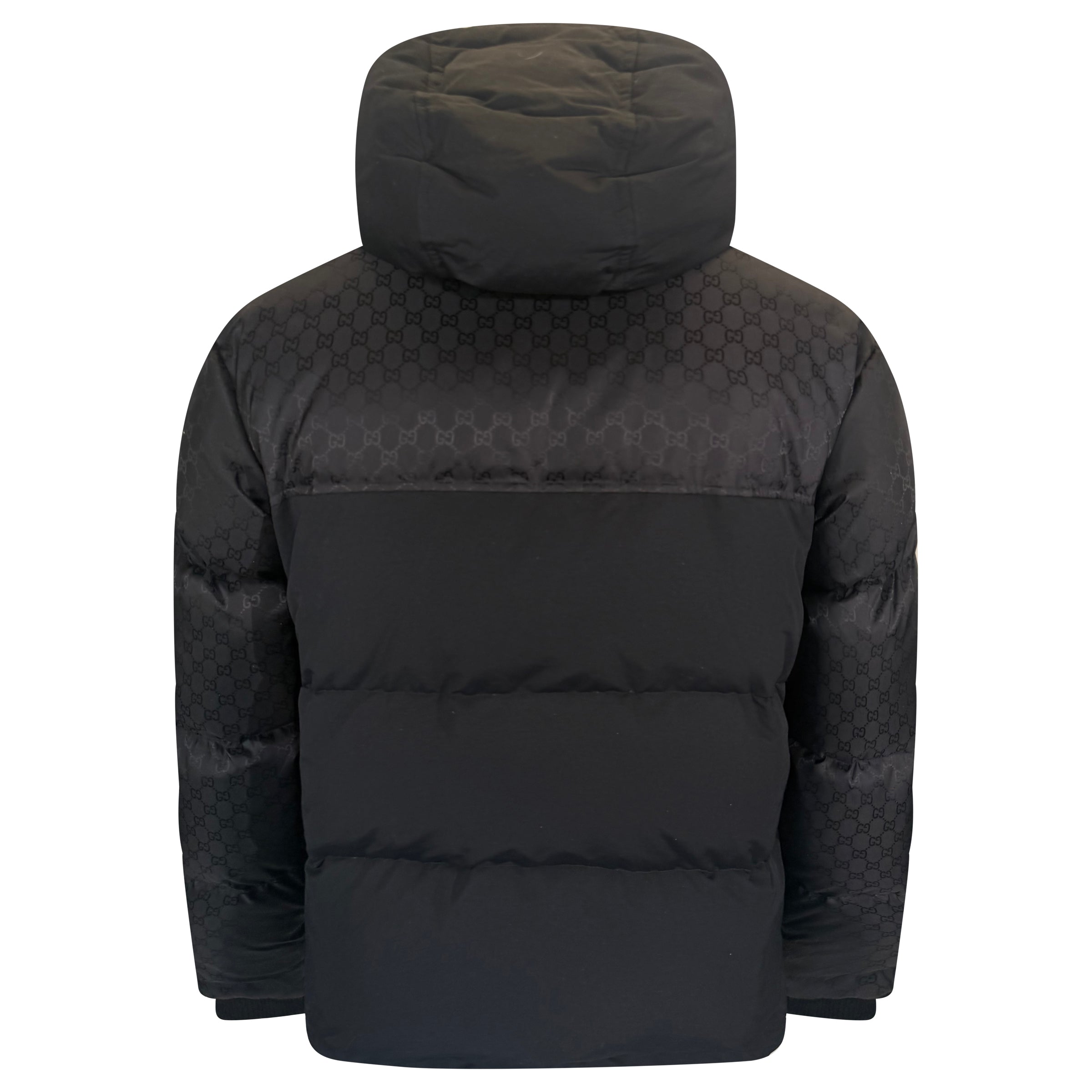 GUCCI BLACK GG PUFFER COAT - MEDIUM (48) | PRE OWNED