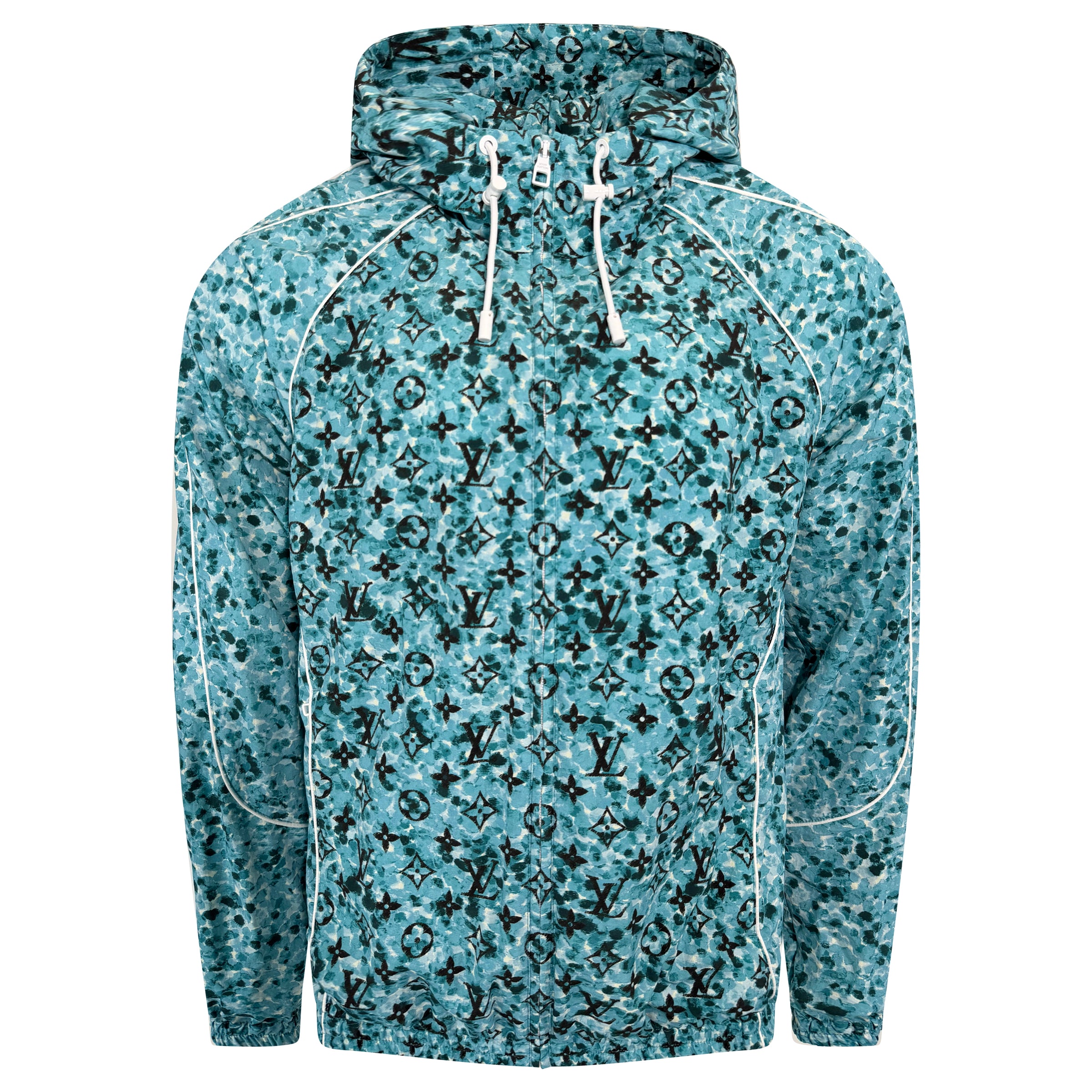 LOUIS VUITTON BLUE POINTILISSM WINDBREAKER - MEDIUM (Fits Large) | PRE OWNED