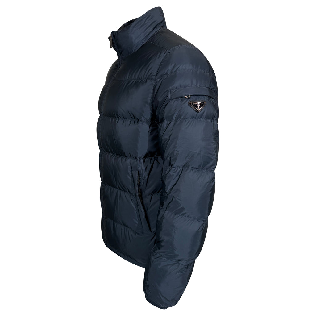 PRADA LIGHT BLUE PUFFER COAT - XL (Fits L) | PRE OWNED