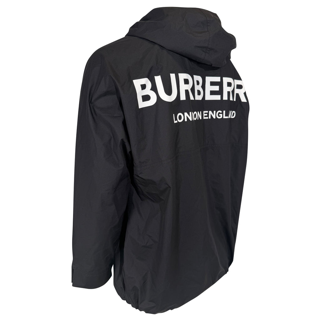 BURBERRY BLACK WINDBREAKER - LARGE (Fits XL) | PRE OWNED