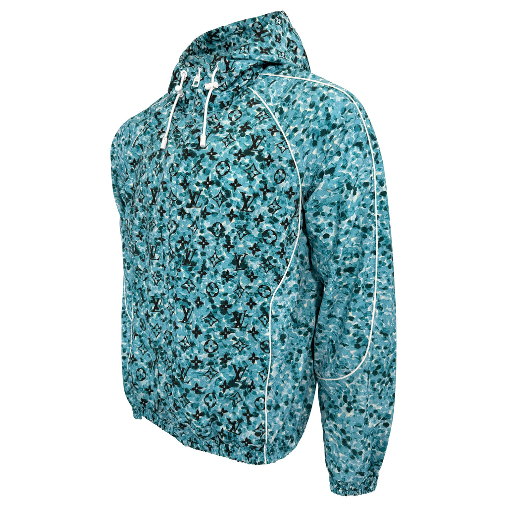 LOUIS VUITTON BLUE POINTILISSM WINDBREAKER - MEDIUM (Fits Large) | PRE OWNED