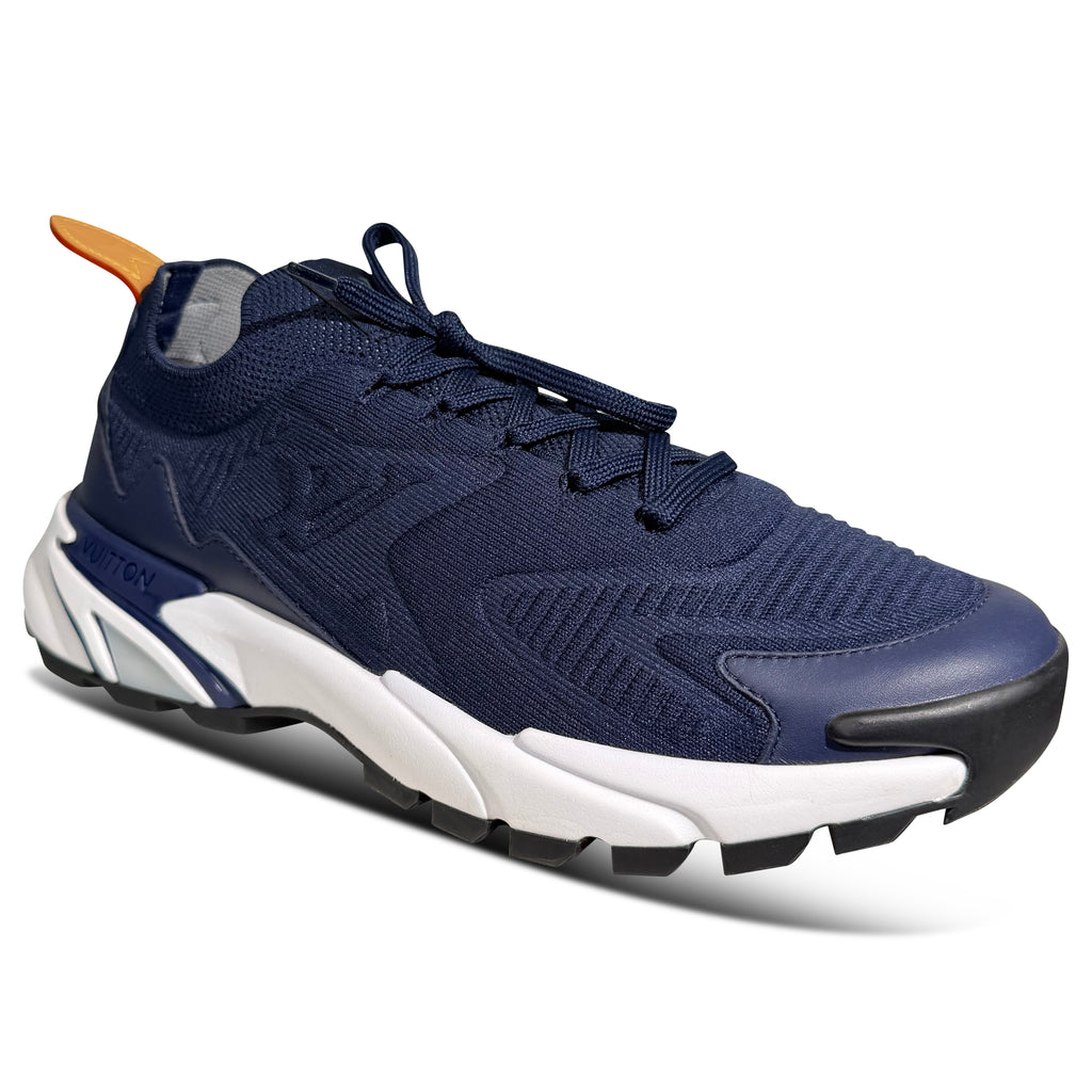 LOUIS VUITTON TATIC KNIT RUNNER TRAINER NAVY - UK 6  (Fits 7) | PRE OWNED