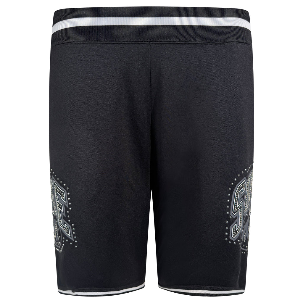 SUPREME BLACK STUDDED BASKETBALL SHORTS - LARGE | PRE OWNED