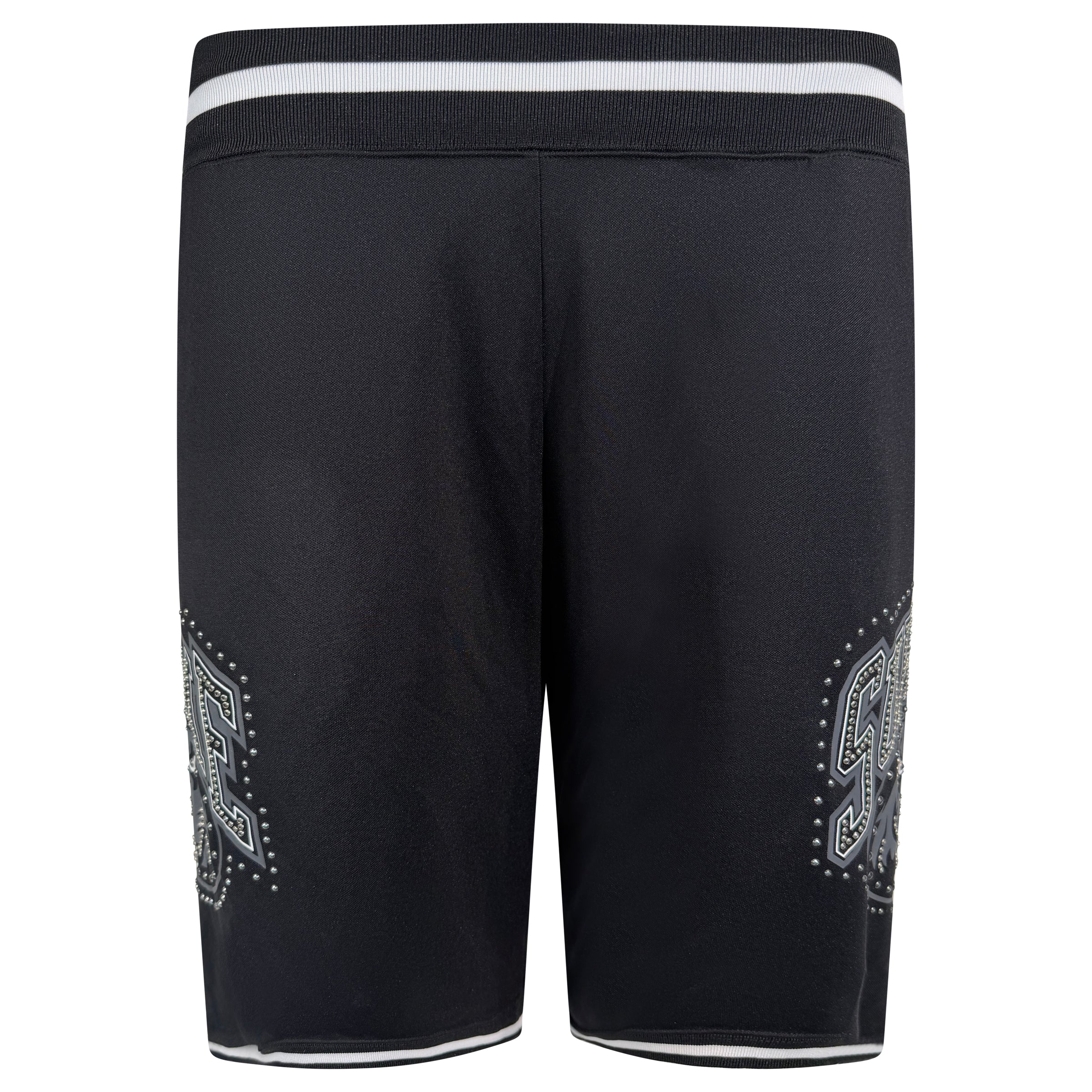 SUPREME BLACK STUDDED BASKETBALL SHORTS - LARGE | PRE OWNED