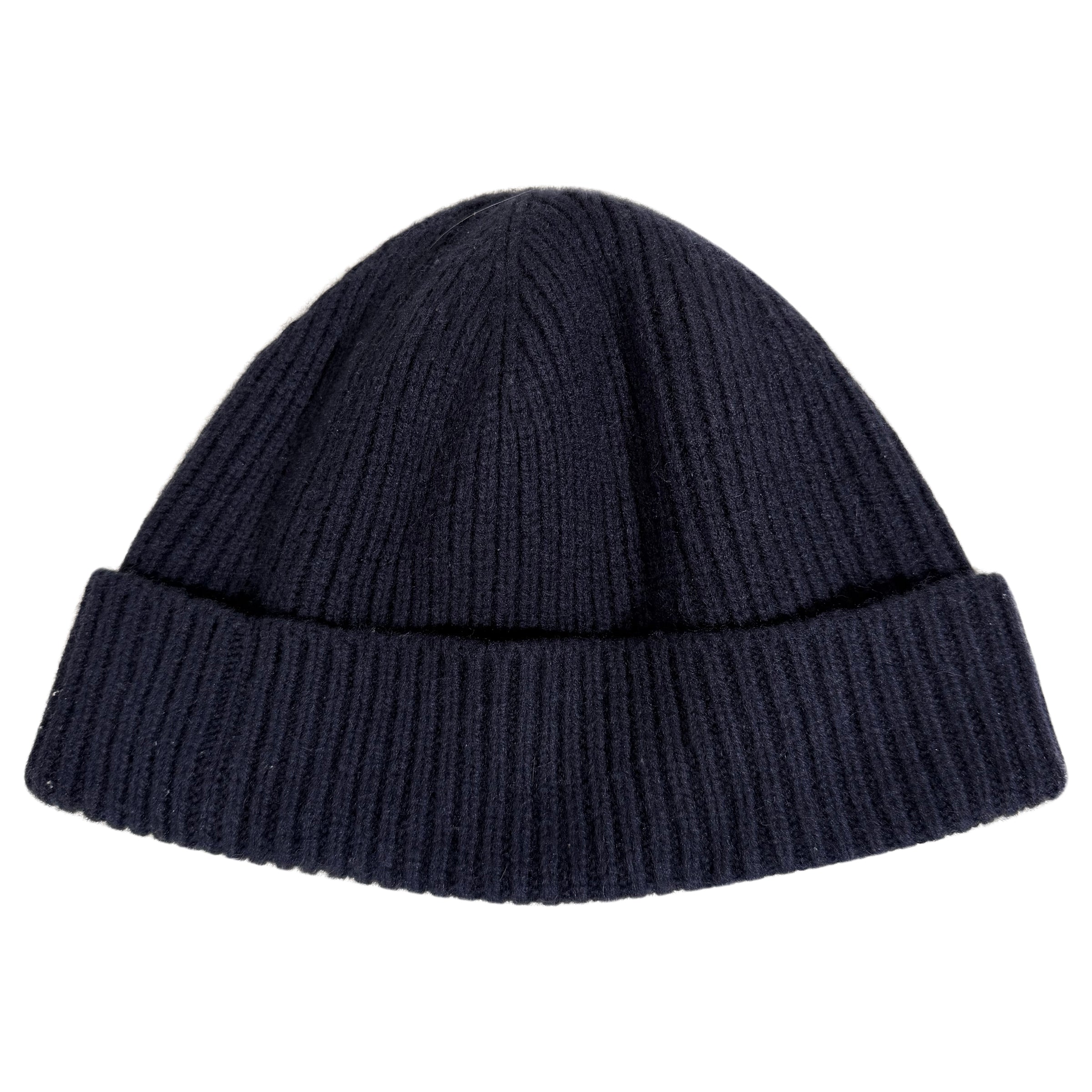 LOUIS VUITTON NAVY DUAL CASHMERE BEANIE - PRE OWNED
