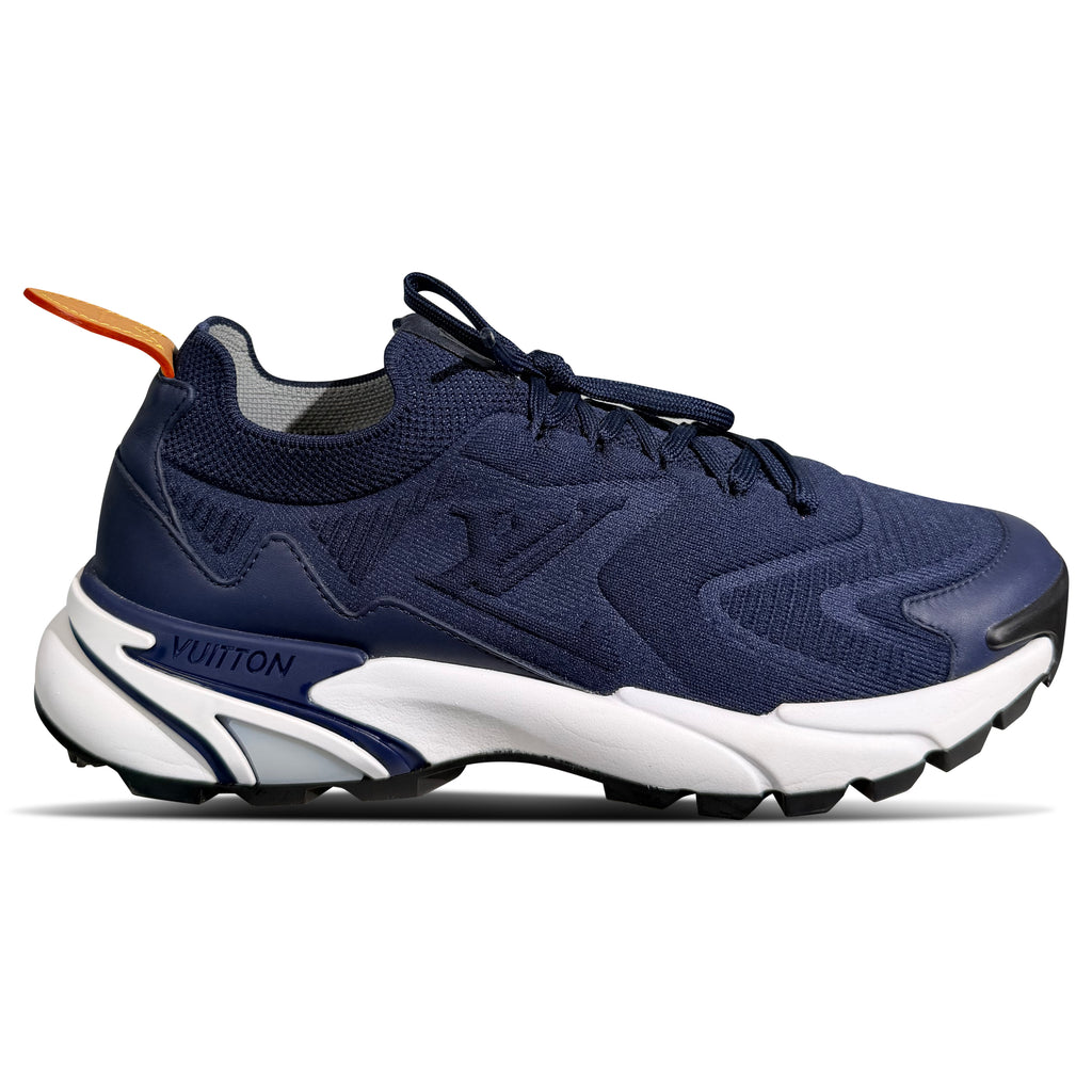LOUIS VUITTON TATIC KNIT RUNNER TRAINER NAVY - UK 6  (Fits 7) | PRE OWNED