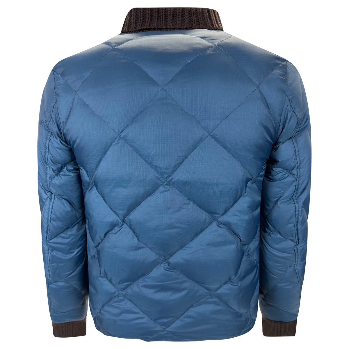 BURBERRY BLUE QUILTED DOWN JACKET - MEDIUM | PRE OWNED