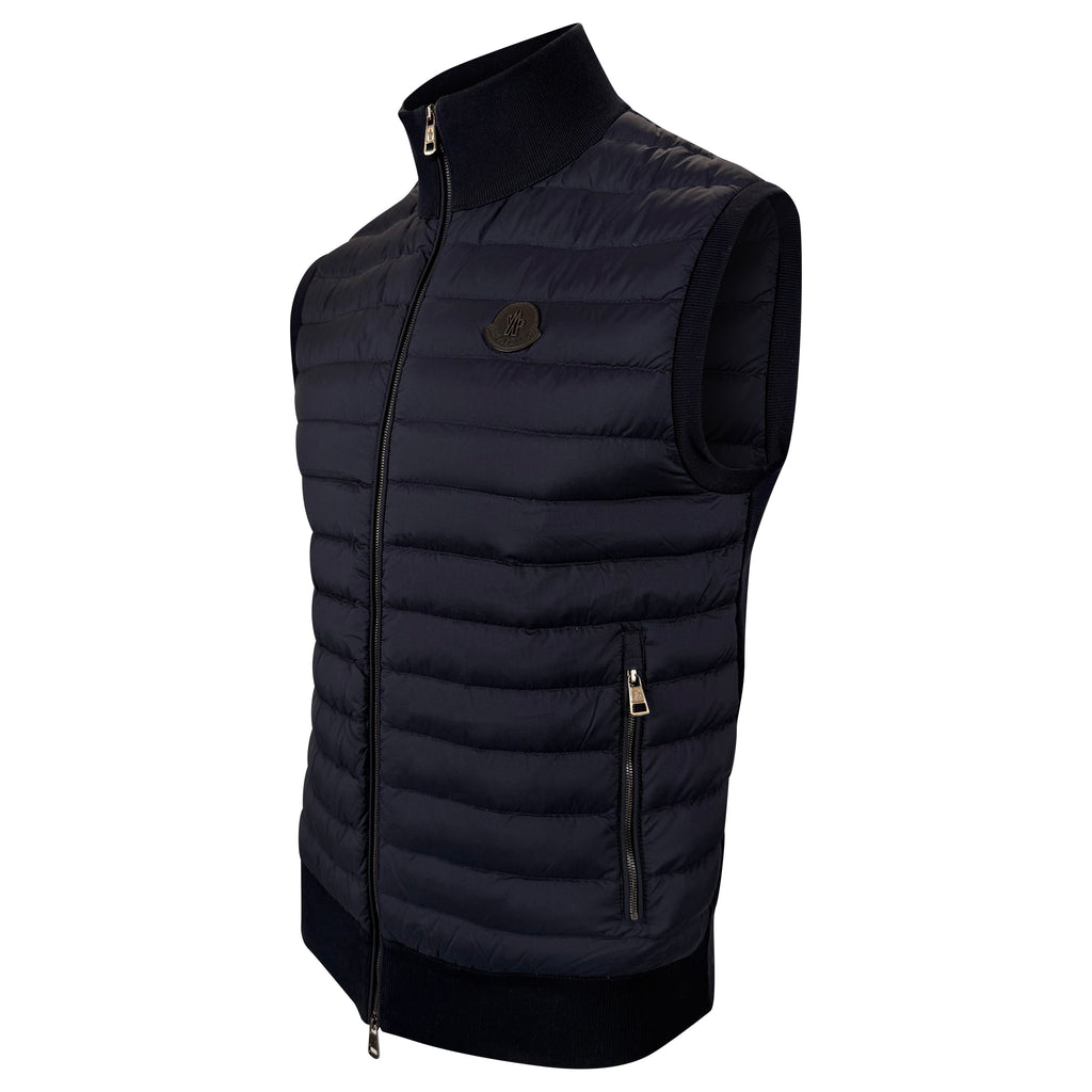 MONCLER NAVY GILET - Large (Fits Medium) | PRE OWNED
