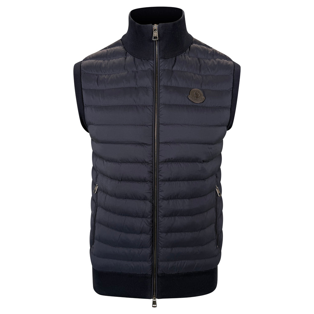 MONCLER NAVY GILET - Large (Fits Medium) | PRE OWNED
