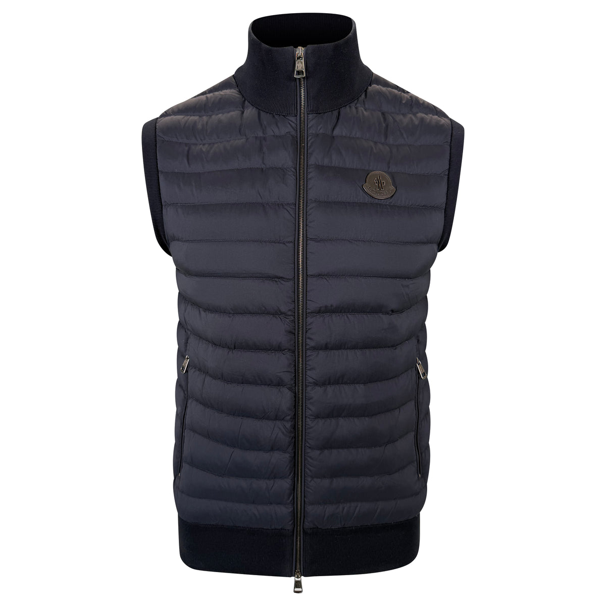 MONCLER NAVY GILET - Large (Fits Medium) | PRE OWNED