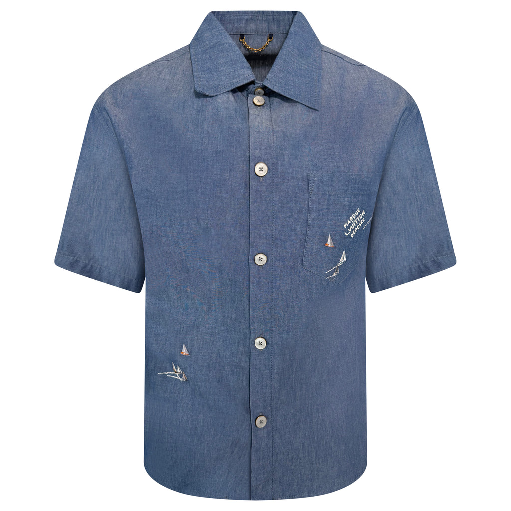 LOUIS VUITTON CHAMBRAY SHIRT - MEDIUM (Fits large) | PRE OWNED