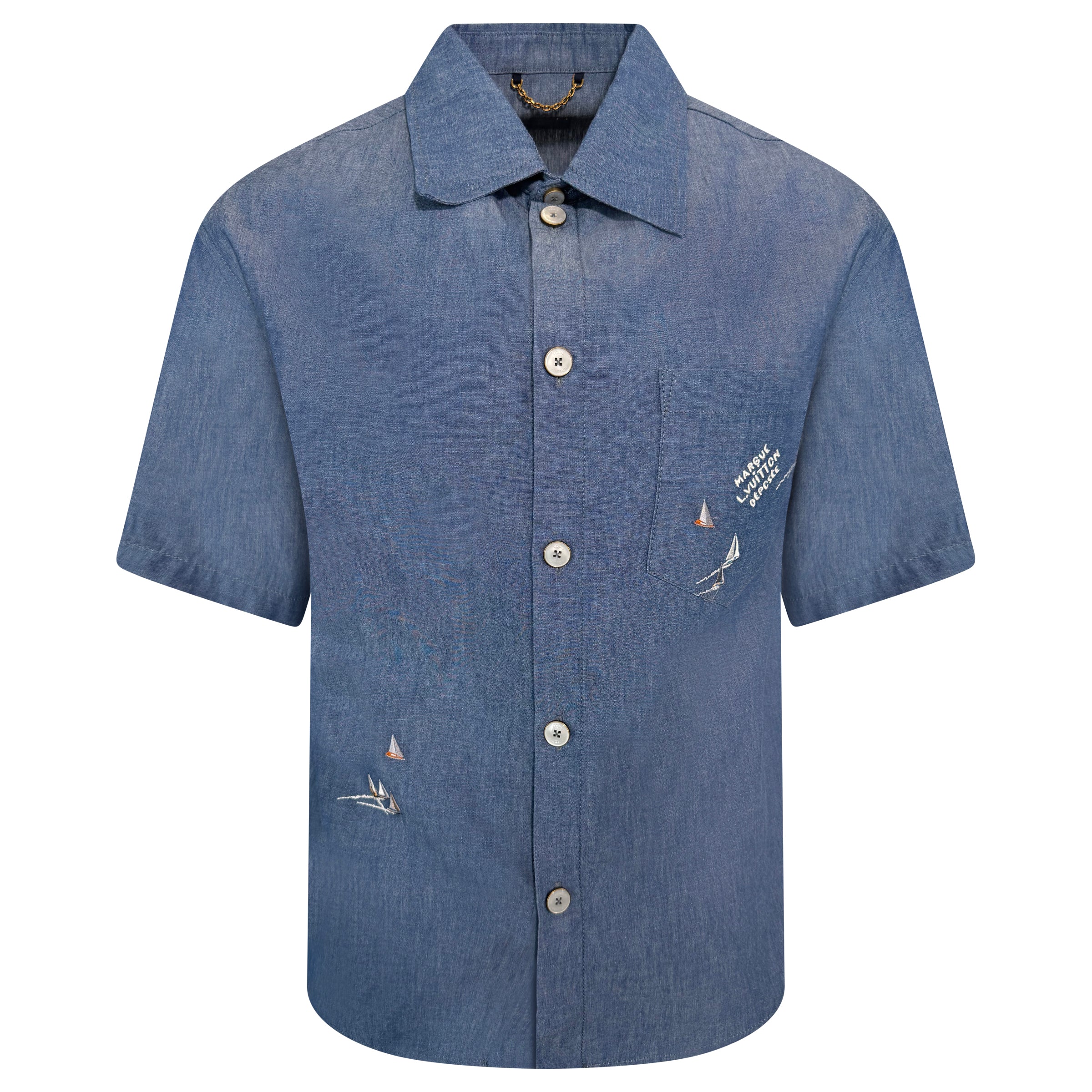 LOUIS VUITTON CHAMBRAY SHIRT - MEDIUM (Fits large) | PRE OWNED