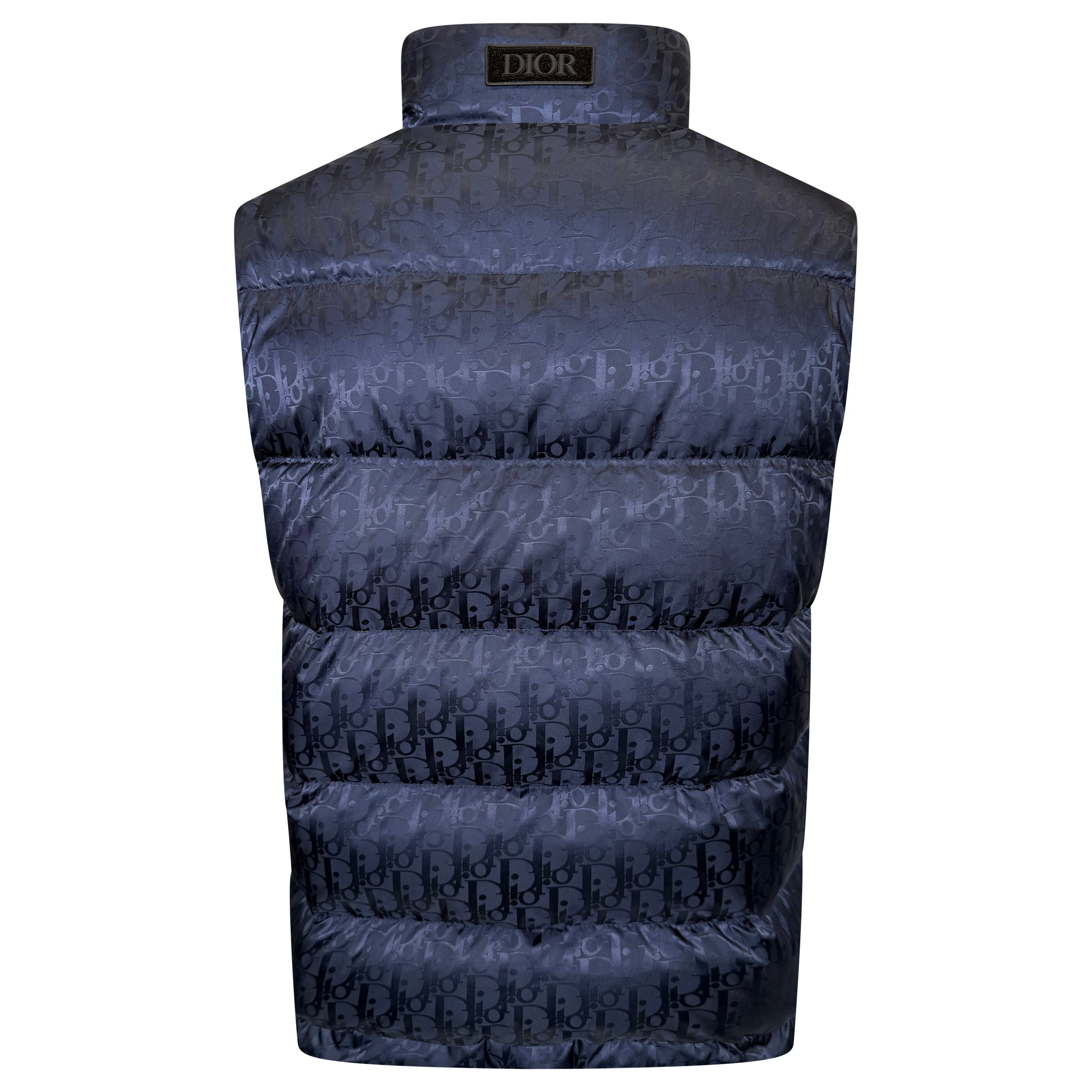 DIOR JACQUARD OBLIQUE GILET NAVY - MEDIUM | PRE OWNED
