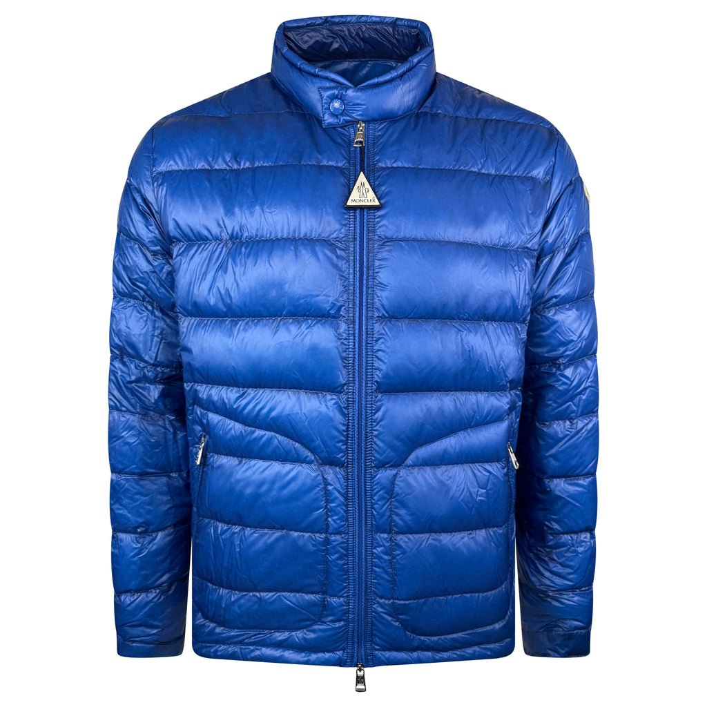 MONCLER BLUE AGAY QUILTED JACKET - SIZE 6 (XXL)