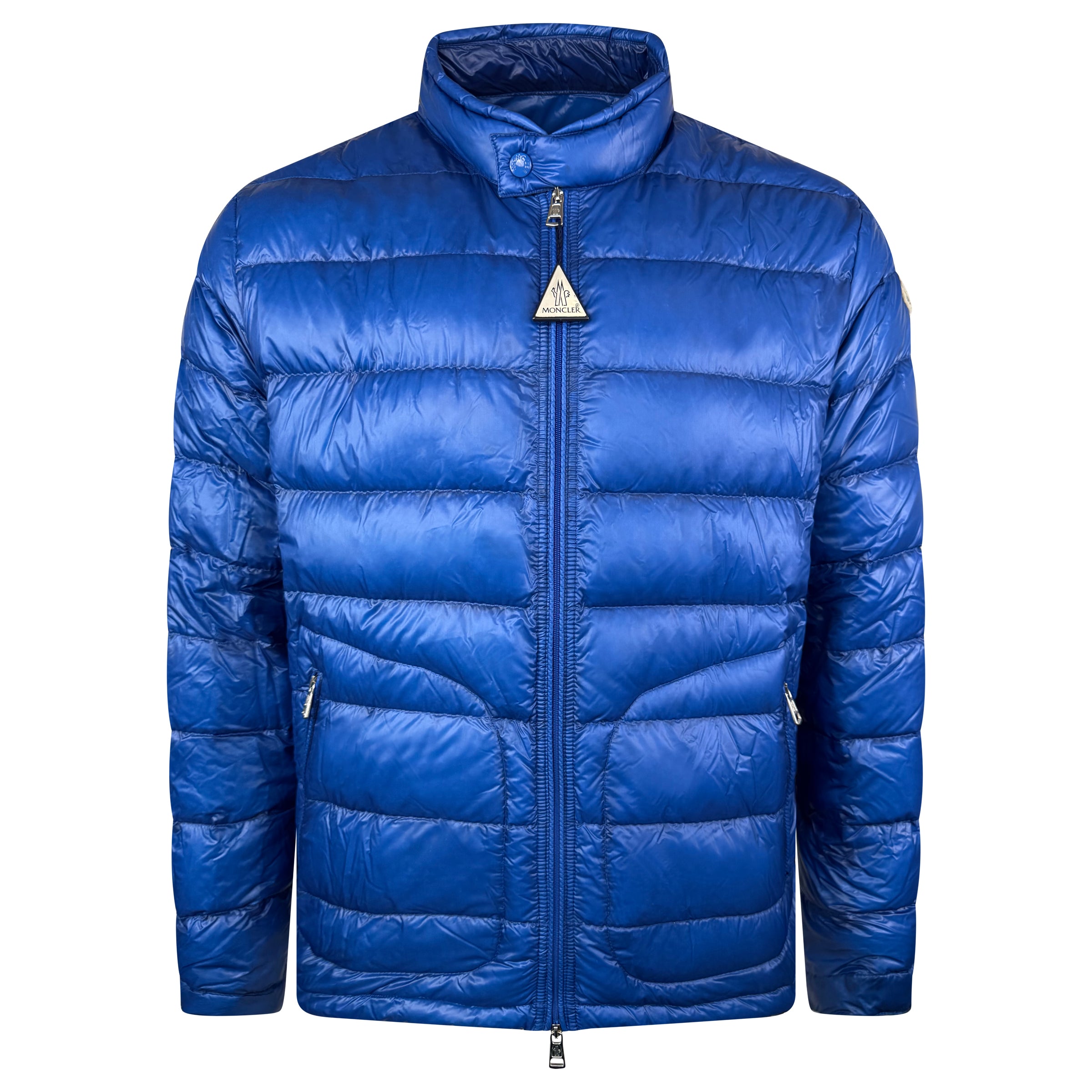 MONCLER BLUE AGAY QUILTED JACKET - SIZE 6 (XXL)