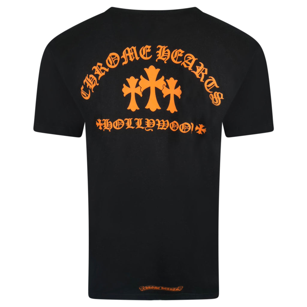 CHROME HEARTS BLACK / ORANGE T SHIRT - LARGE | PRE OWNED