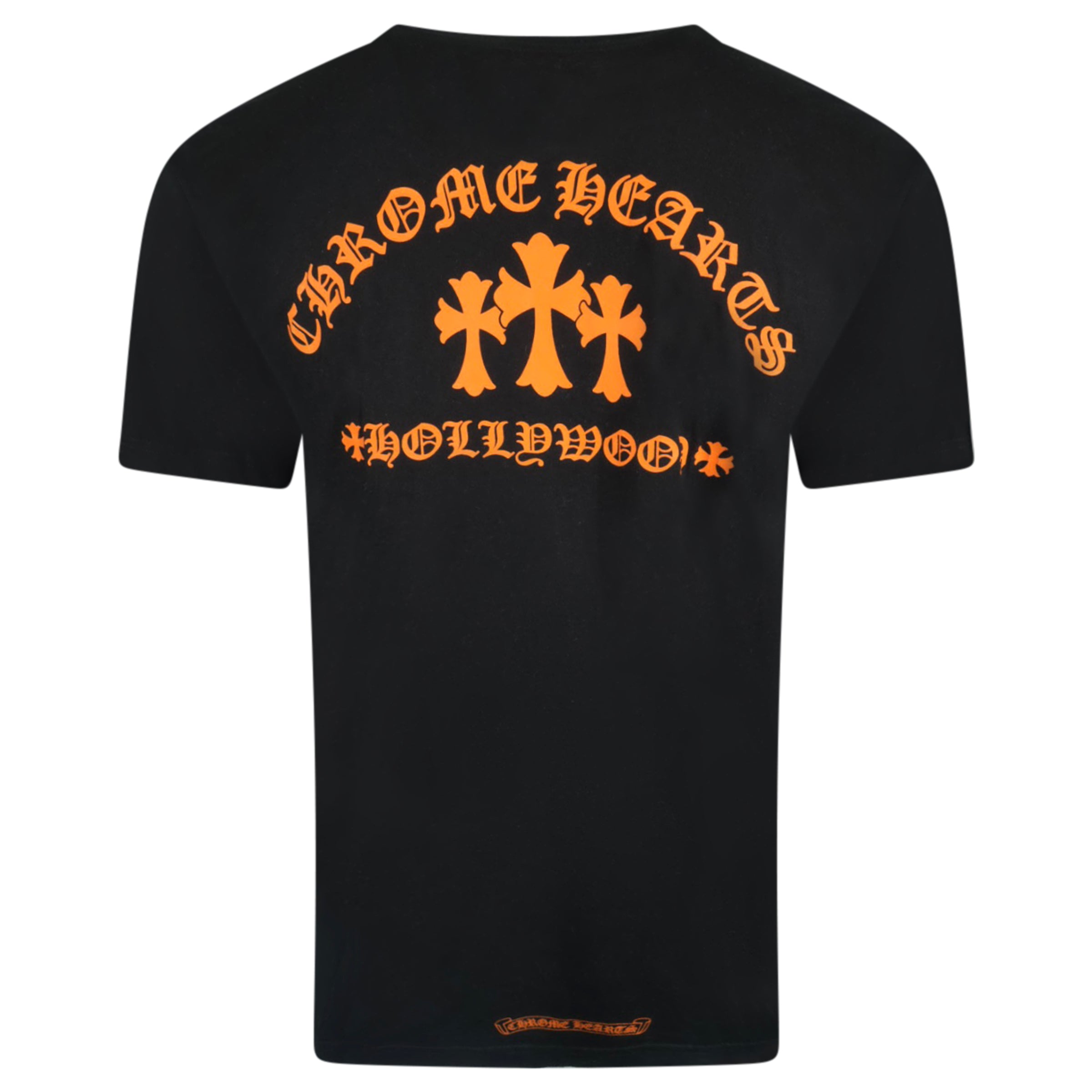 CHROME HEARTS BLACK / ORANGE T SHIRT - LARGE | PRE OWNED