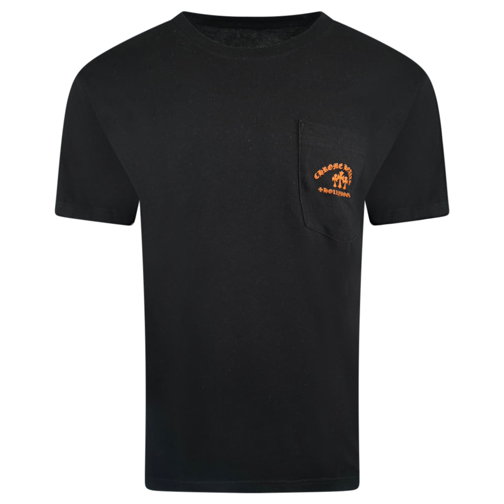 CHROME HEARTS BLACK / ORANGE T SHIRT - LARGE | PRE OWNED