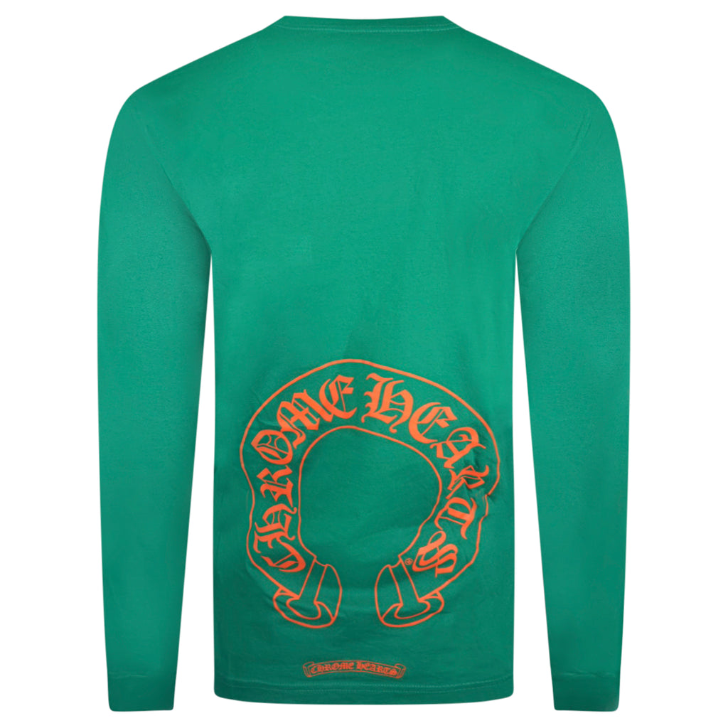 CHROME HEARTS GREEN LONG SLEEVED T SHIRT - LARGE | PRE OWNED