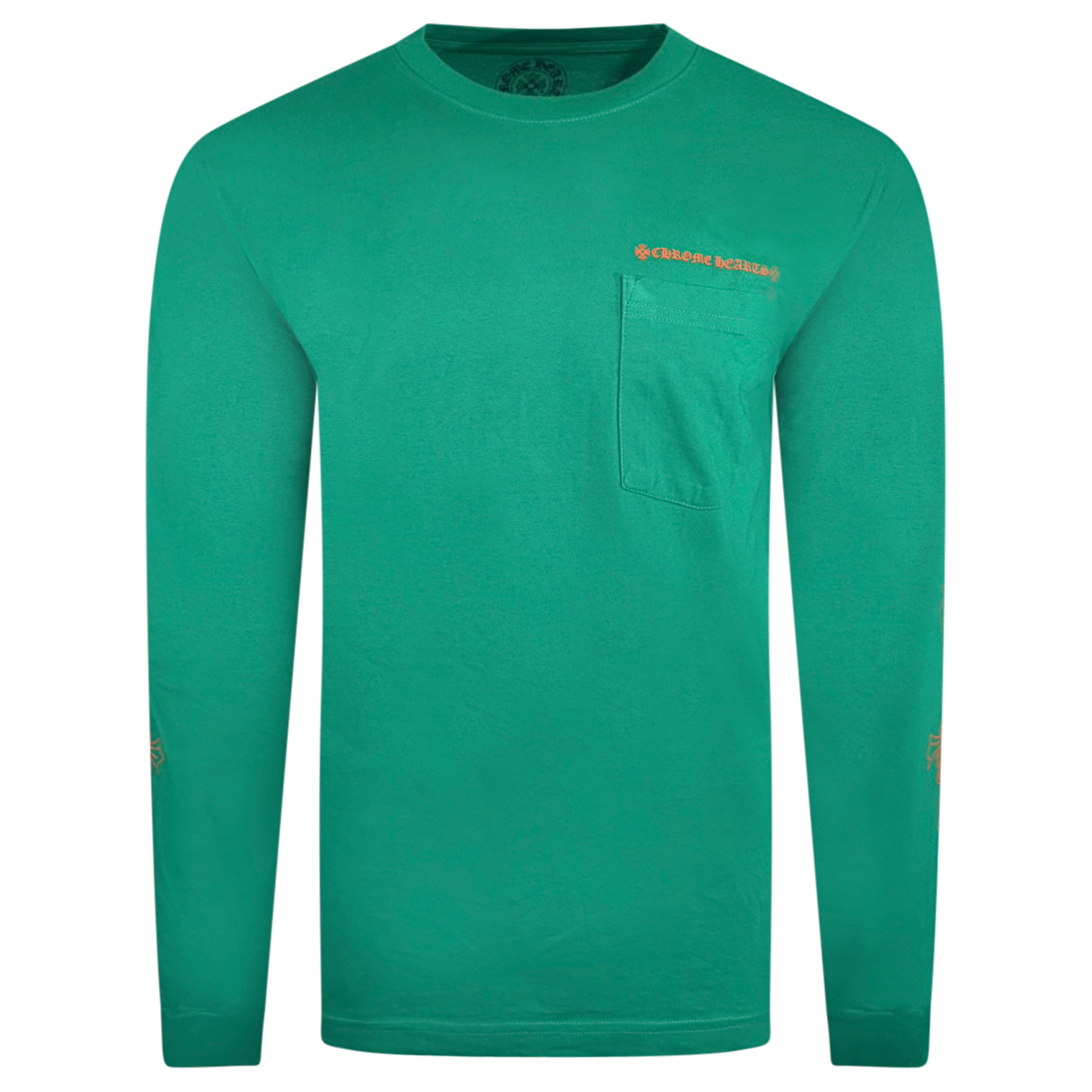 CHROME HEARTS GREEN LONG SLEEVED T SHIRT - LARGE | PRE OWNED