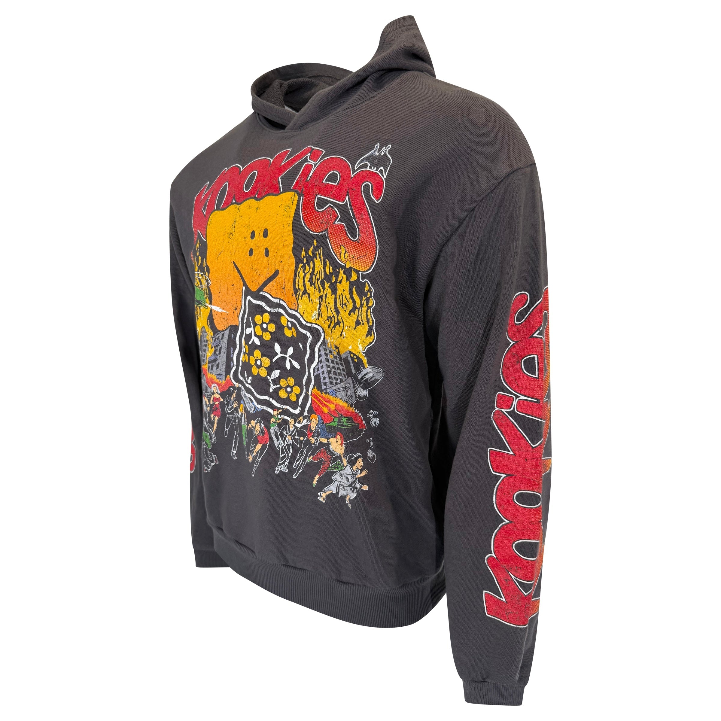 KAPITAL ' COOKIES ' BUSTER HOODIE GREY - MEDIUM | PRE OWNED - Affluent ArchivesUsed HIGH END DESIGNER CLOTHING