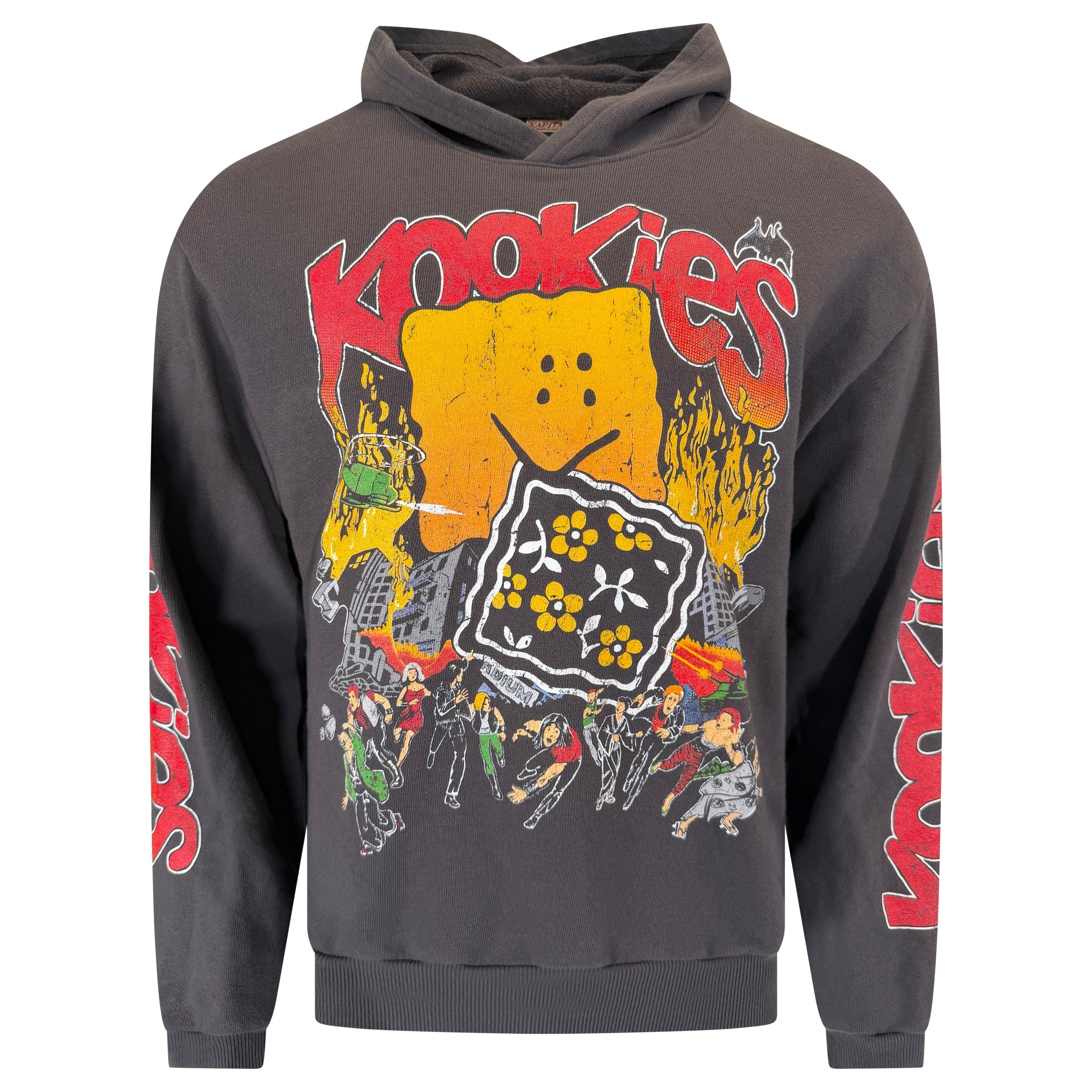 KAPITAL ' COOKIES ' BUSTER HOODIE GREY - MEDIUM | PRE OWNED - Affluent ArchivesUsed HIGH END DESIGNER CLOTHING