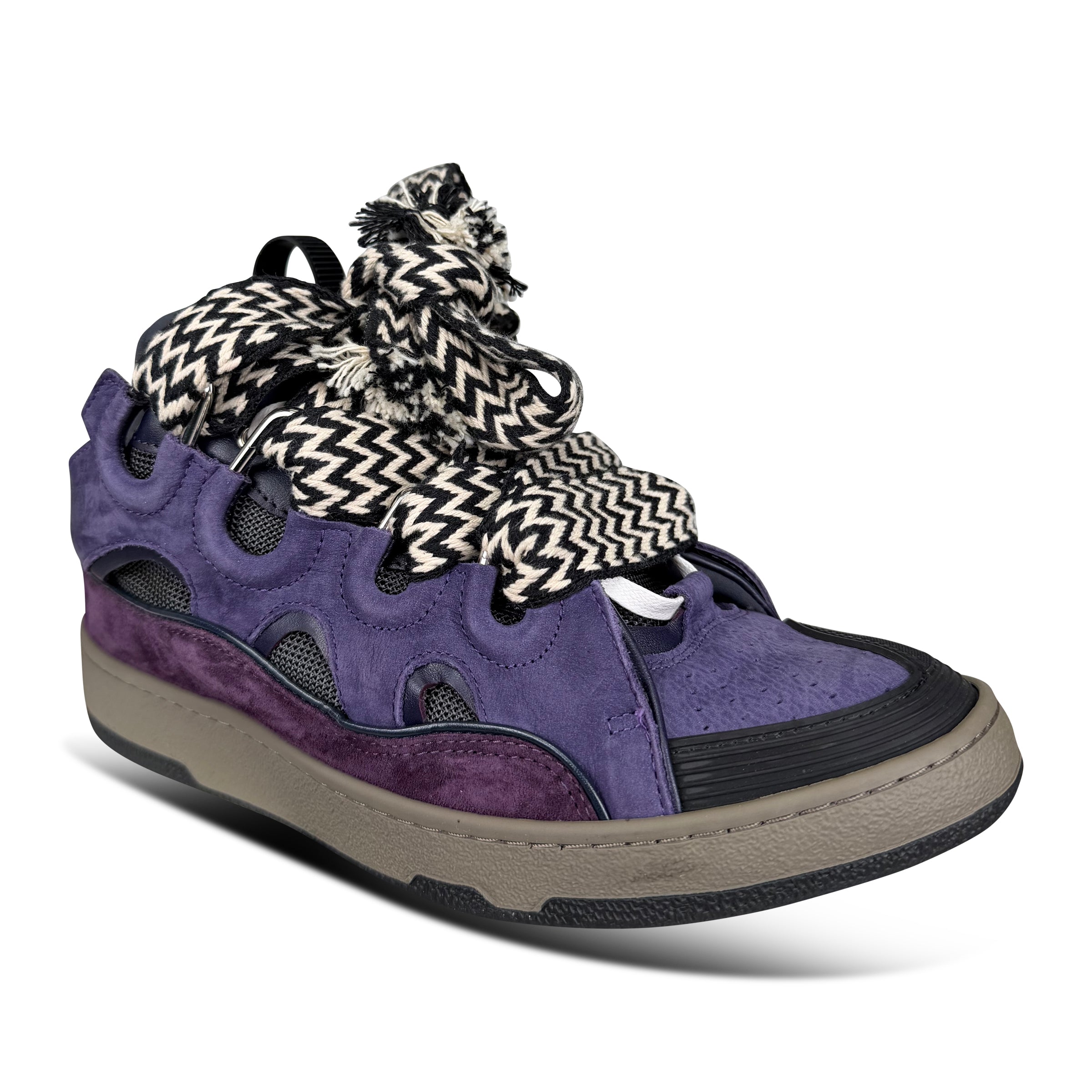 LANVIN CURB TRAINER DARK PURPLE TRAINER - UK 9 (43) - Affluent ArchivesUsed HIGH END DESIGNER CLOTHING