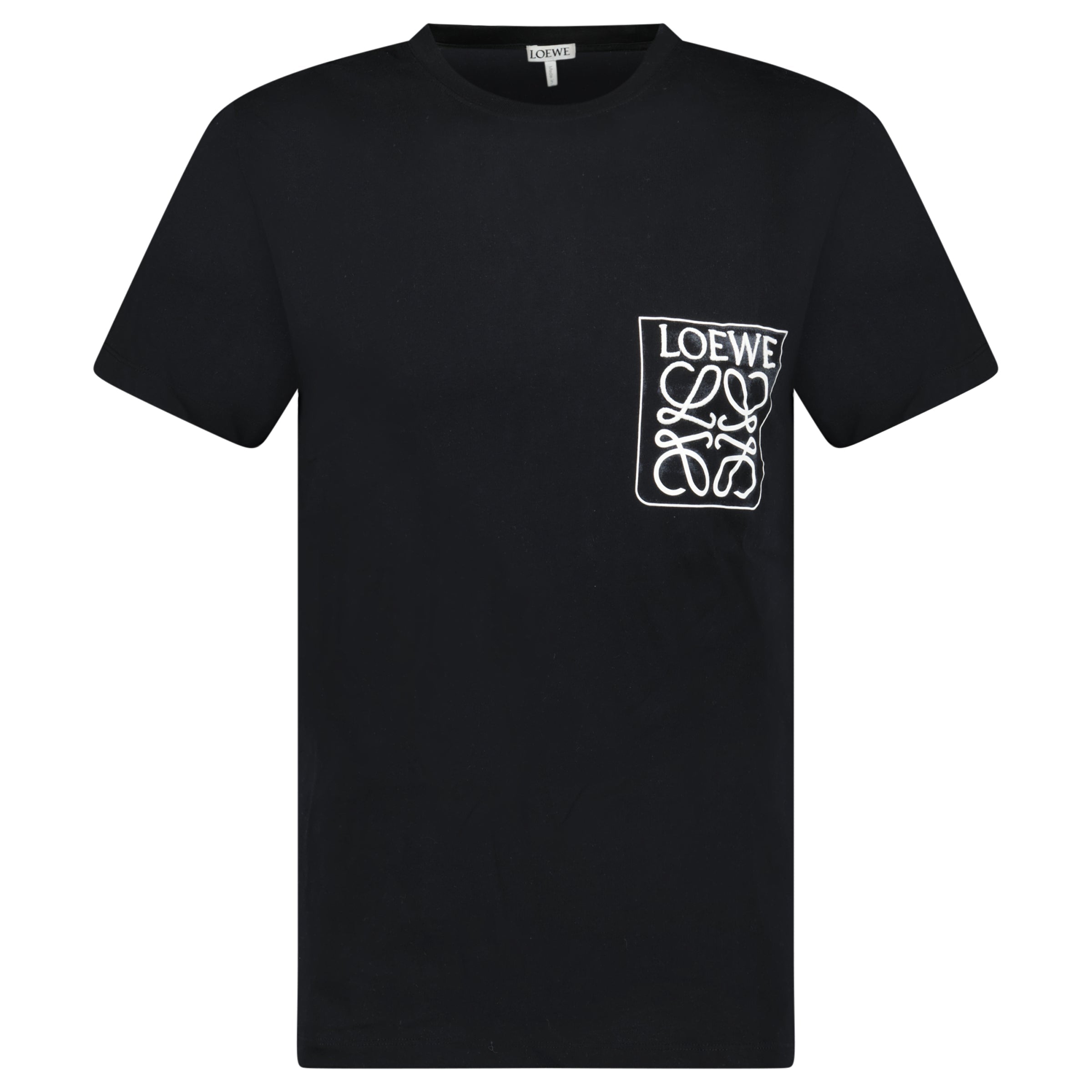 LOEWE ANAGRAM BLACK POCKET T SHIRT - MEDIUM - Affluent ArchivesUsed HIGH END DESIGNER CLOTHING