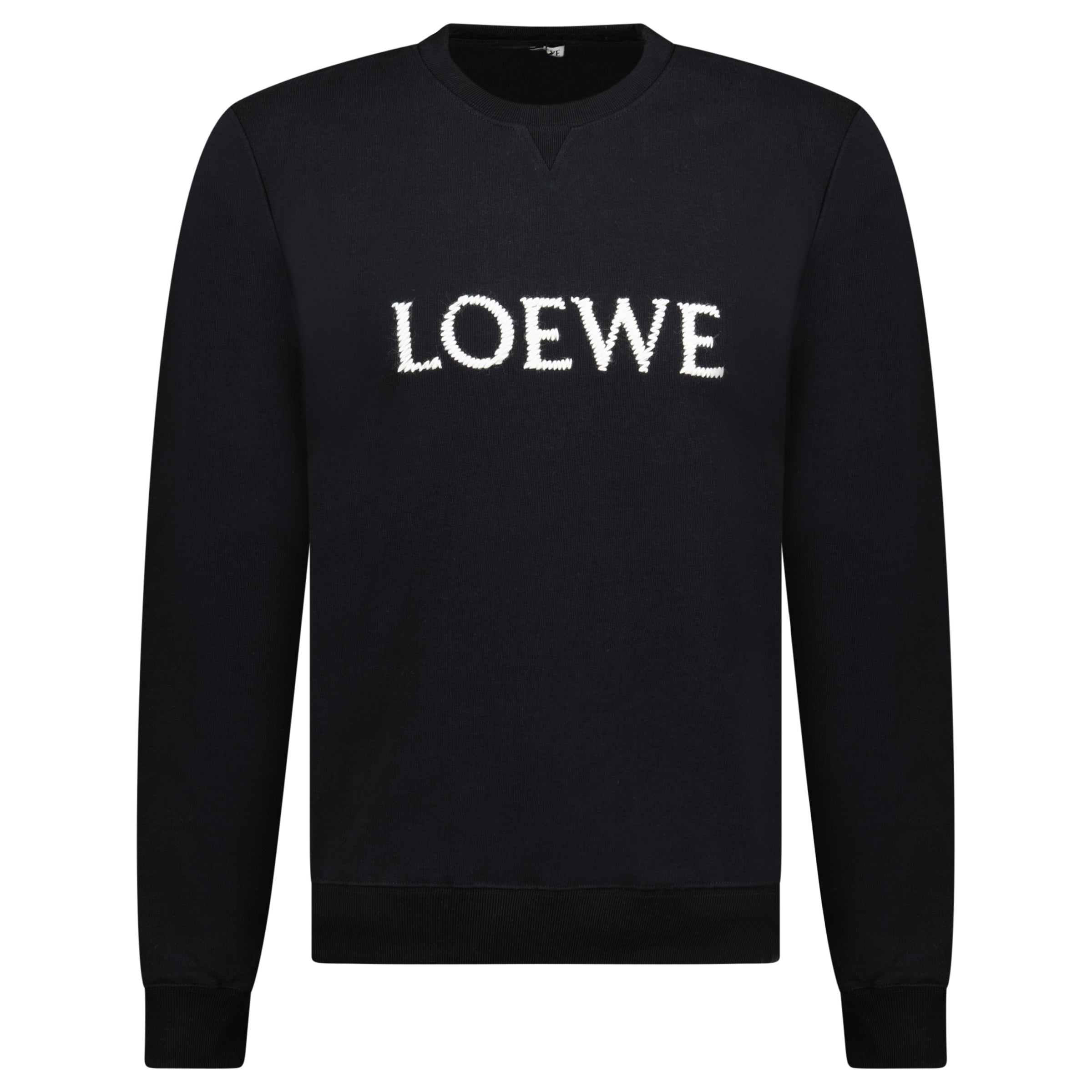 LOEWE BLACK EMBROIDED SWEATSHIRT - LARGE (NEW WITH TAGS) - Affluent ArchivesUsed HIGH END DESIGNER CLOTHING